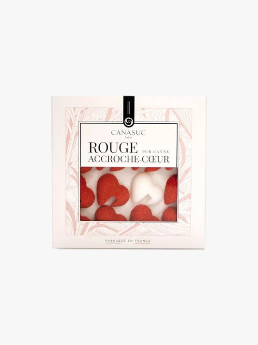 Boite à sucres "rouge accroche cœur"