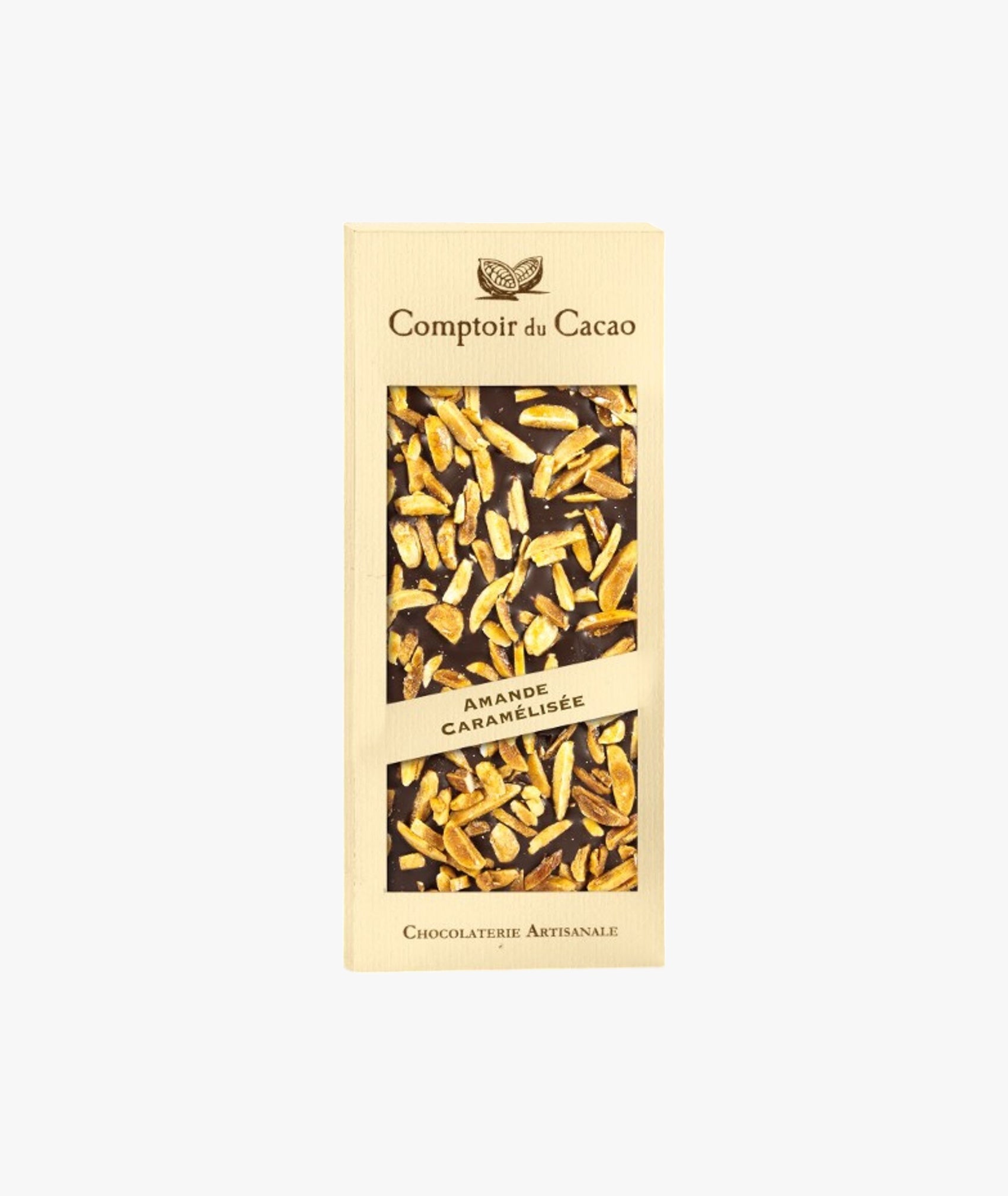 Tablette chocolat noir amandes caramélisée