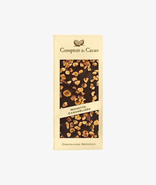 Tablette chocolat noir noisettes caramélisées