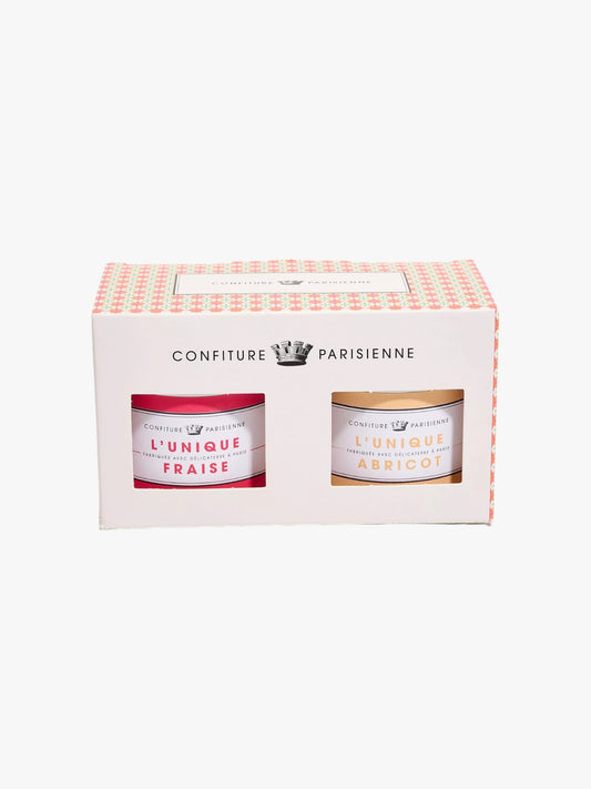 Coffret confitures fraise et abricot