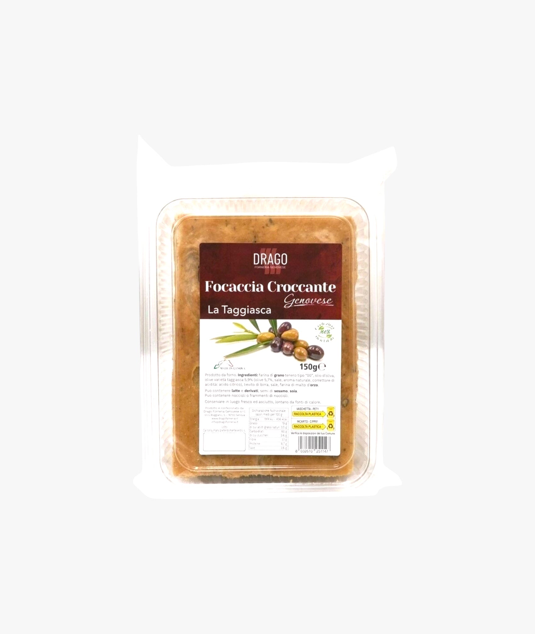 Focaccia coquante aux olives