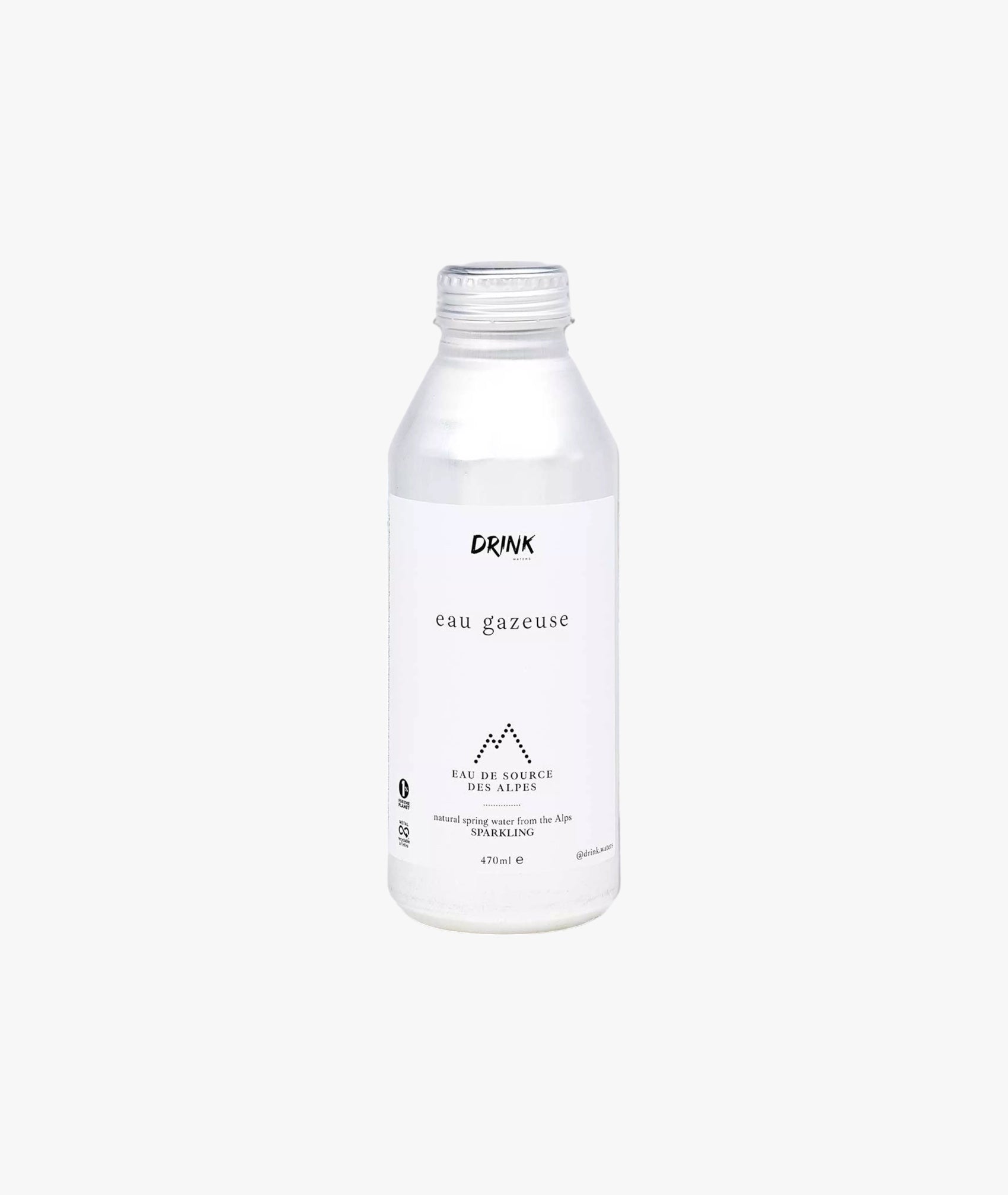 Eau de source naturelle des Alpes gazeuse