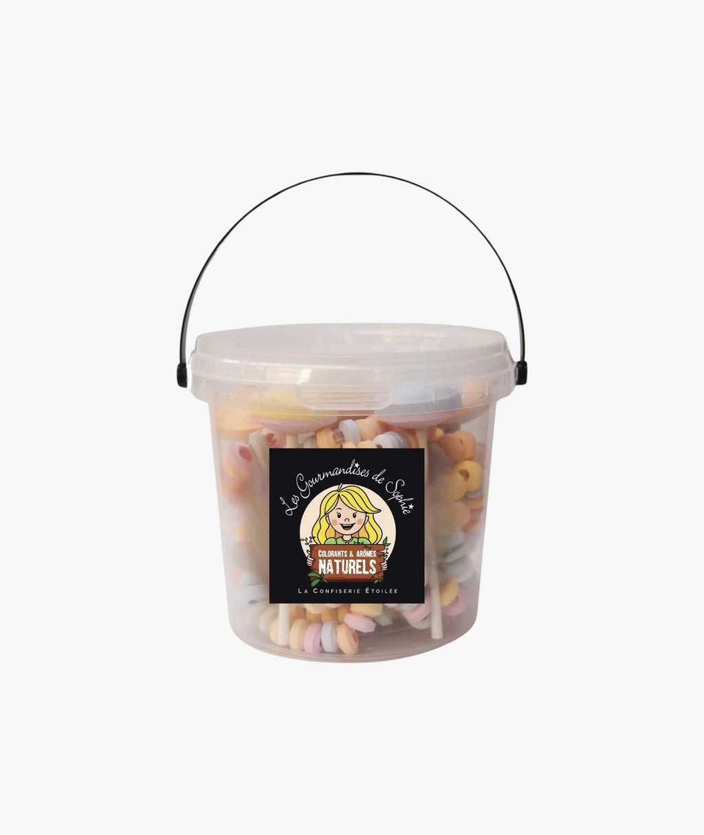 Seau colliers et sucettes dextrose
