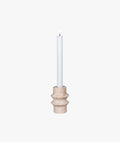 Natural travertine candle holder