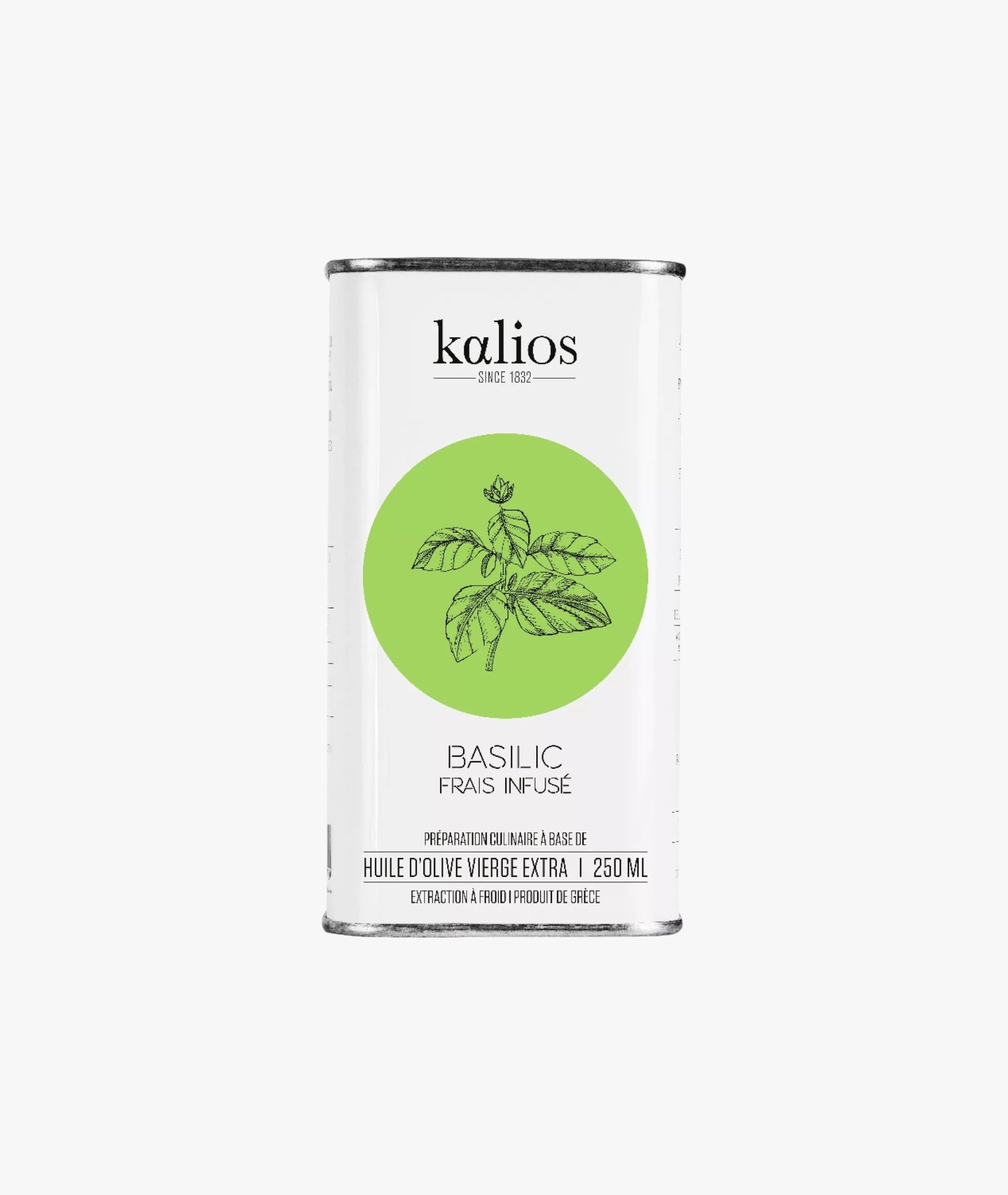 Huile d'olive vierge extra infusée au basilic