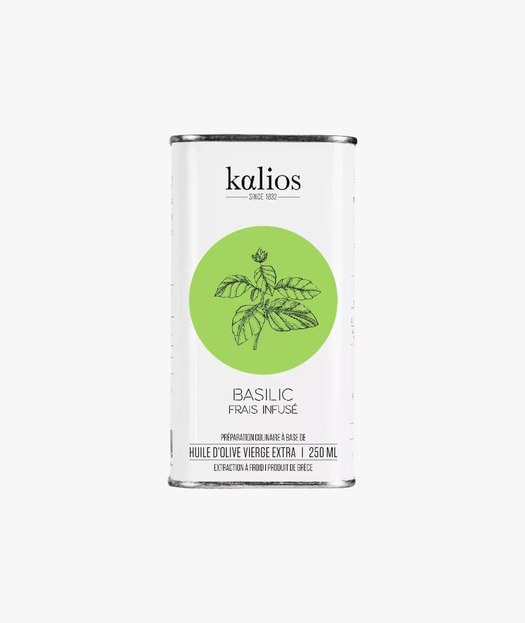 Huile d'olive vierge extra infusée au basilic
