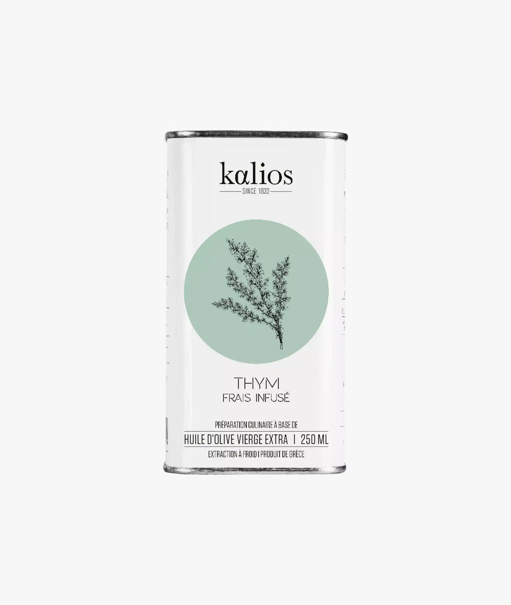 Extra virgin olive oil infused with thyme 
