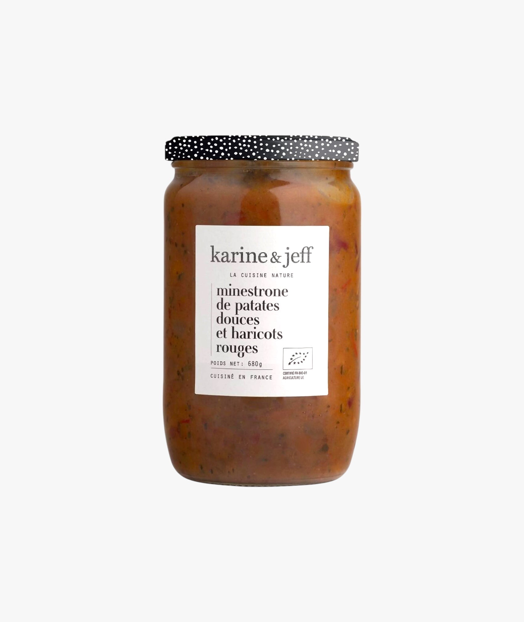 Minestrone de patates douces et haricots rouges