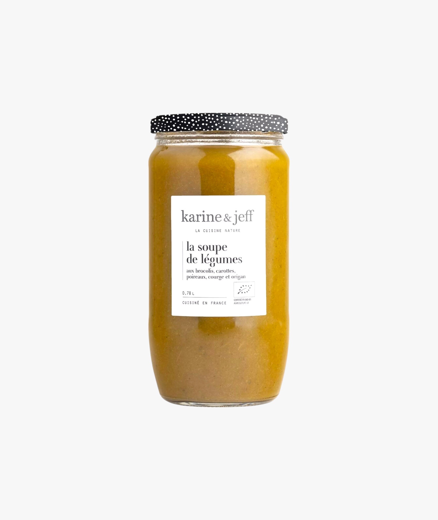 La soupe de légumes - aux brocolis, carottes, poireaux, courge et origan
