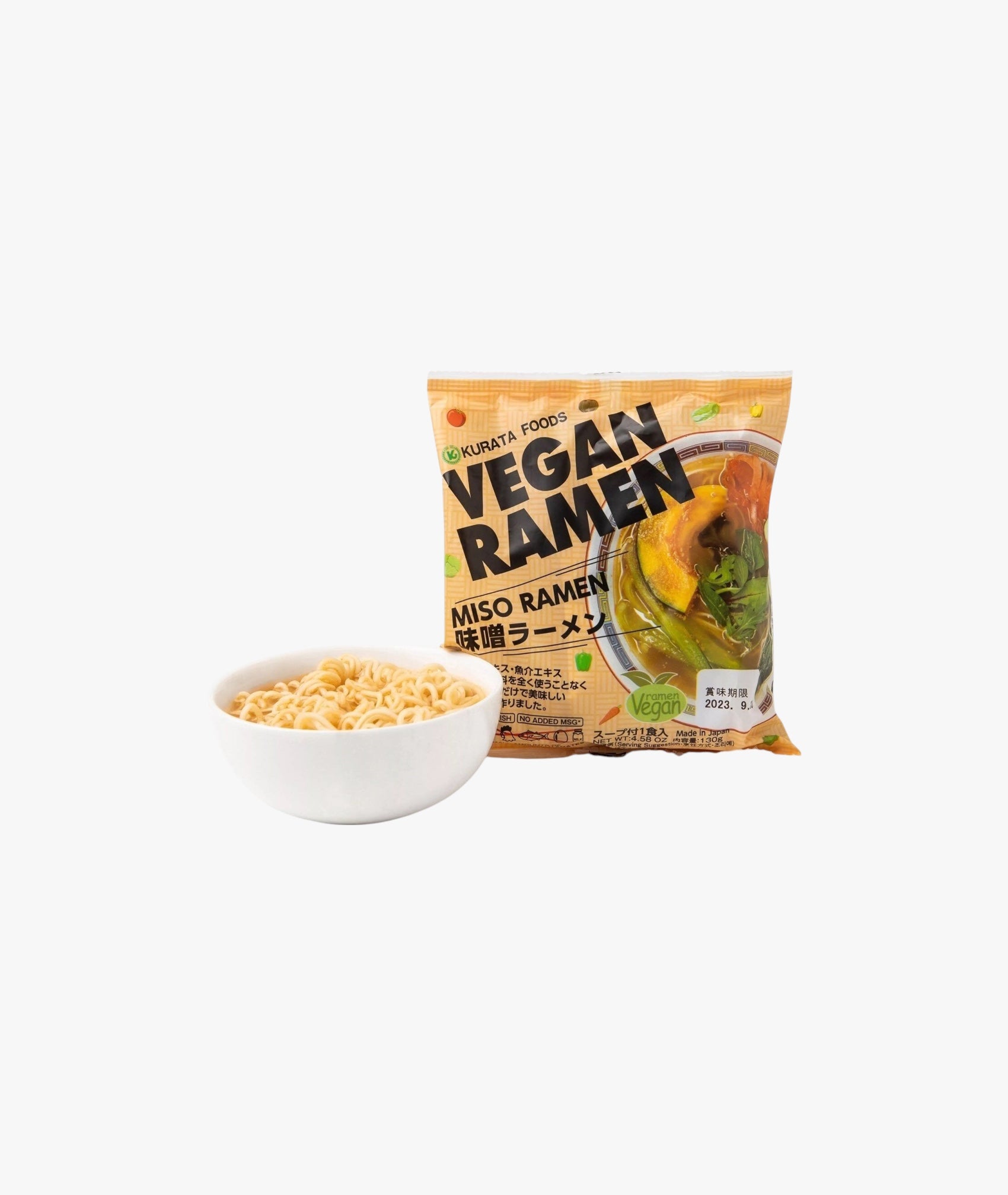 Ramens instantanés kurata shokuhin au miso vegan