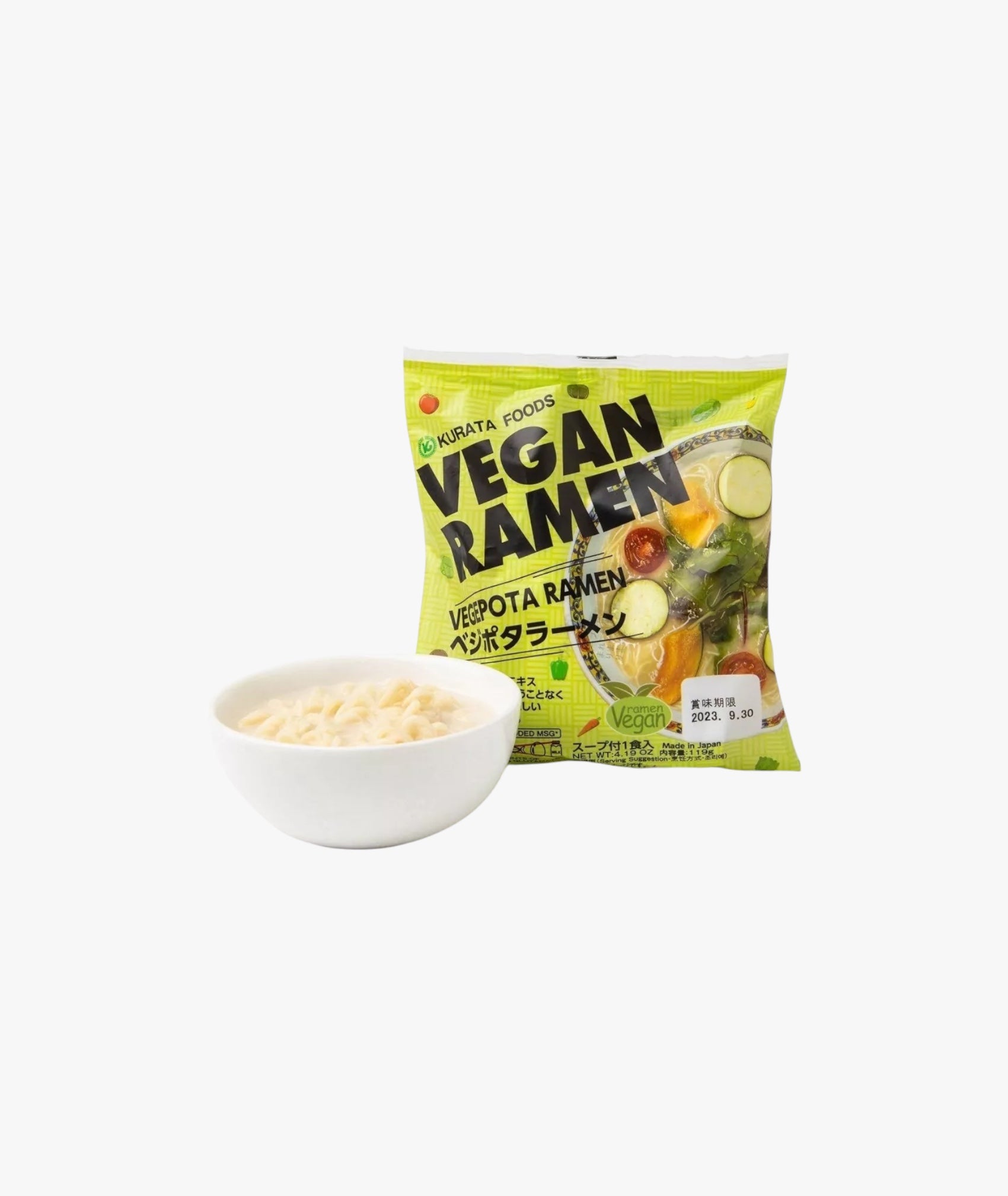Ramen instantanés kurata shokuhin au potage vegan