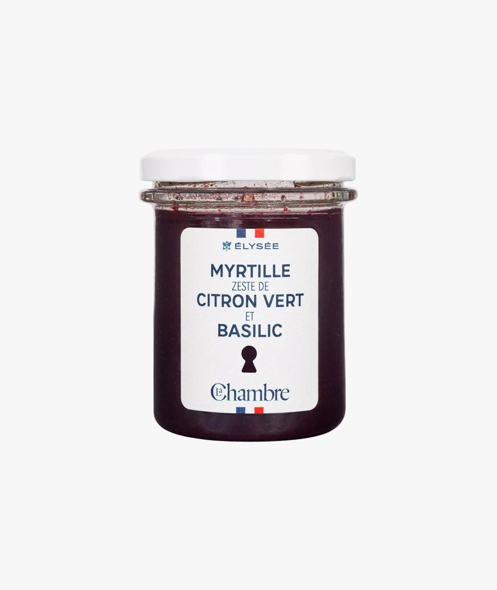 Myrtille zeste de citron vert et basilic