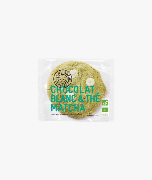 Cookie chocolat blanc et thé matcha bio