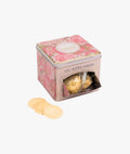 Plain shortbread biscuits made with pure fresh butter - treasure chest metal dispenser box