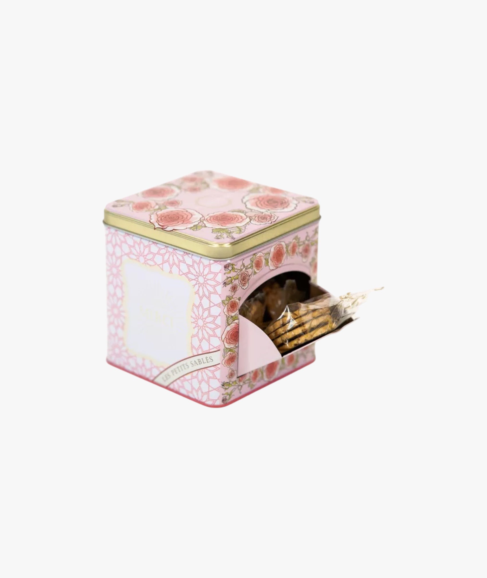 Biscuits sablés pépites de chocolat - mini boite distributrice métal Un matin à Paris