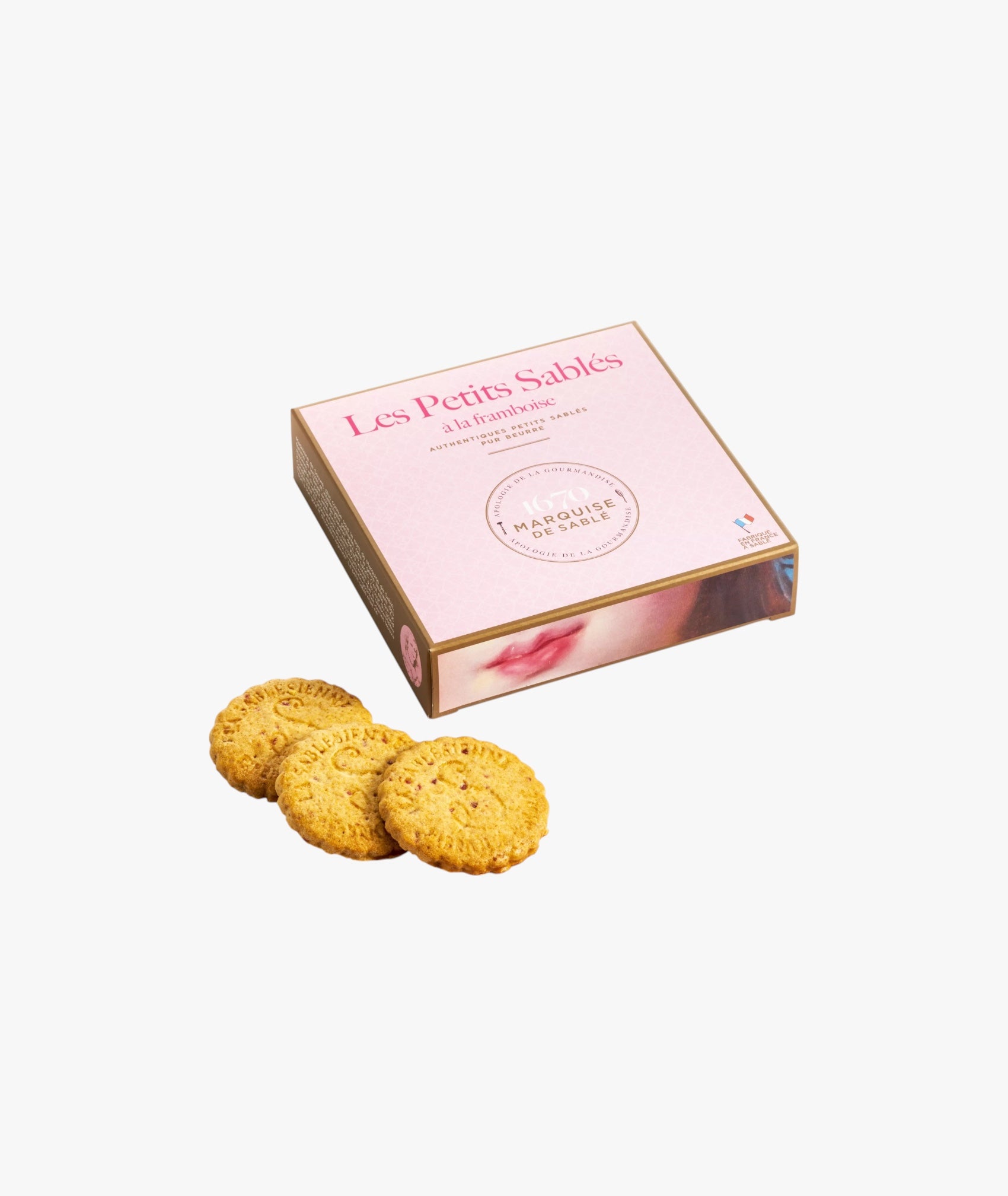 Biscuits sablés pépites de framboise