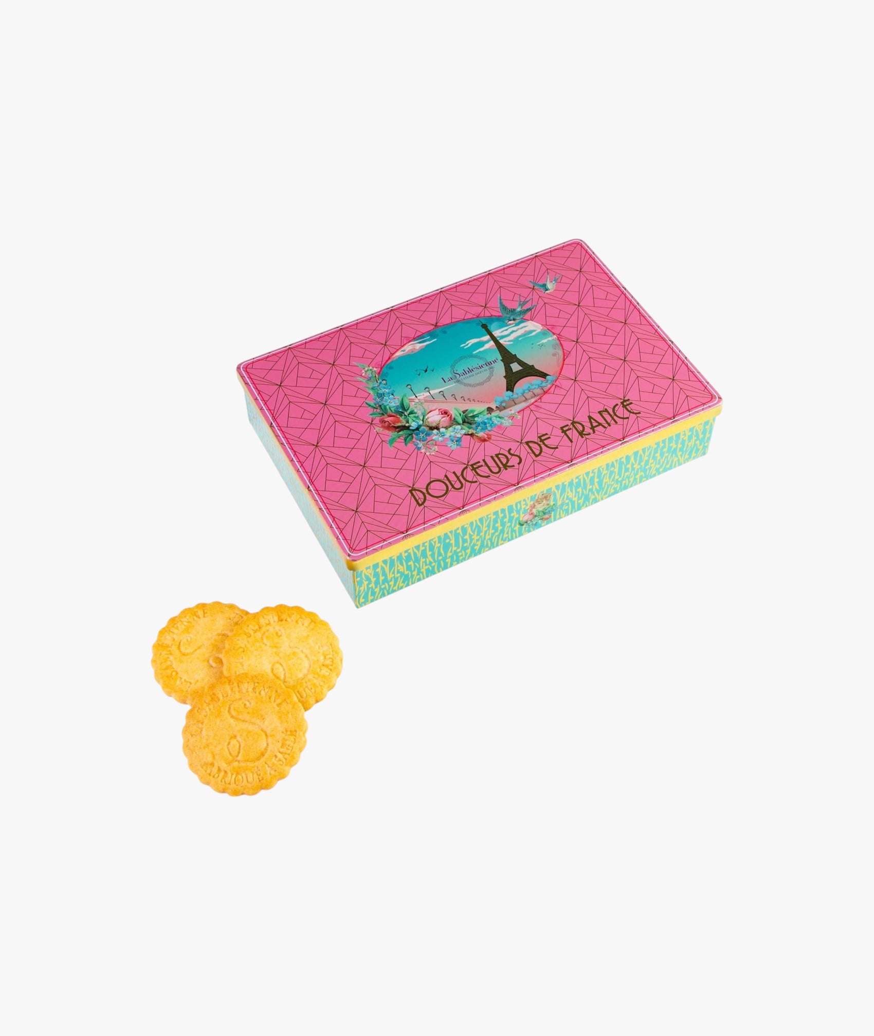 Biscuits sablés nature pur beurre frais - boite métal Rêve de Paris