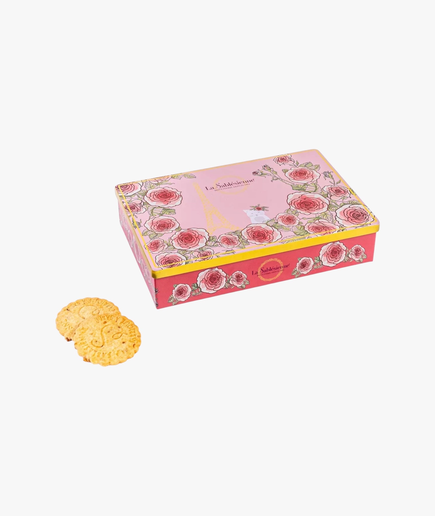 Biscuits sablés nature pur beurre frais - boite métal Un matin à paris
