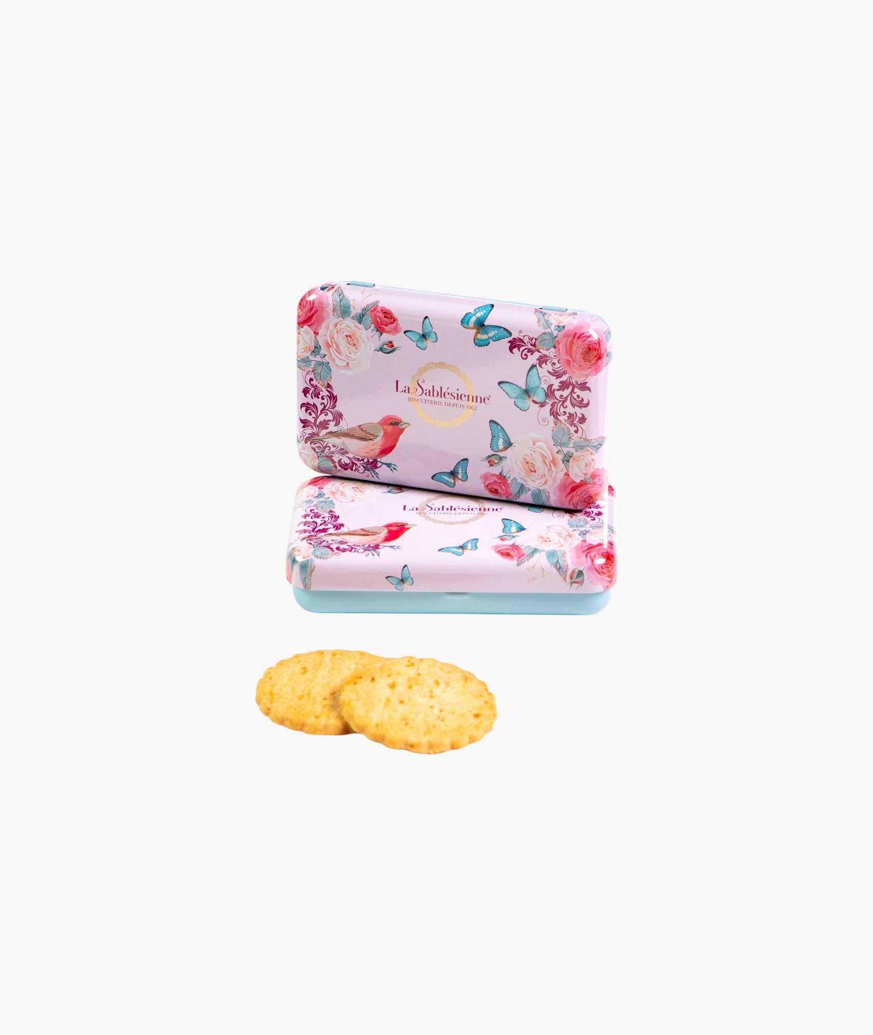 Biscuits sablés pépites d'abricot - mini boite métal Nuée dans la Roseraie