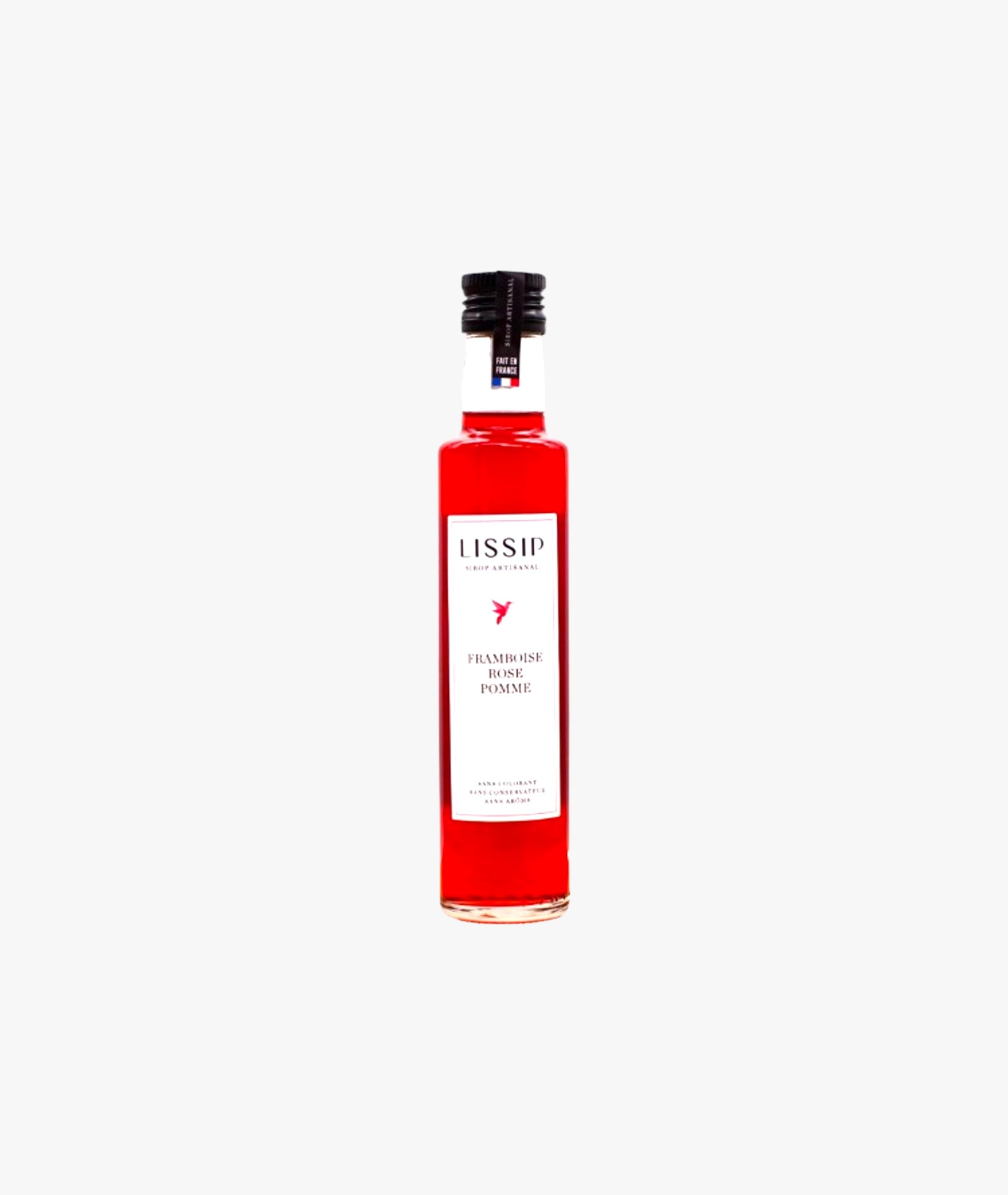Sirop framboise, rose et pomme
