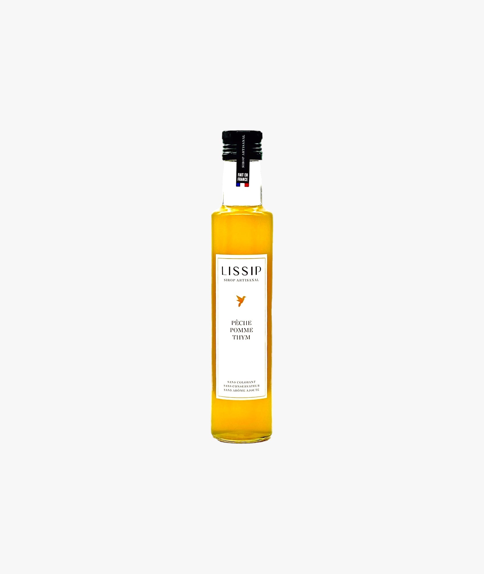 Sirop pêche, pomme et thym