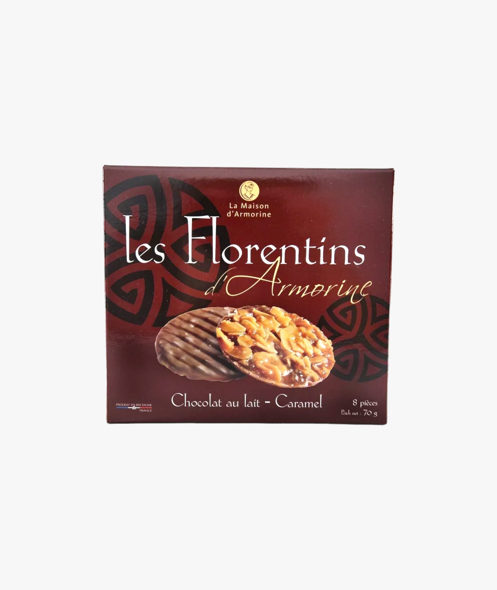 Milk chocolate and caramel Florentines 