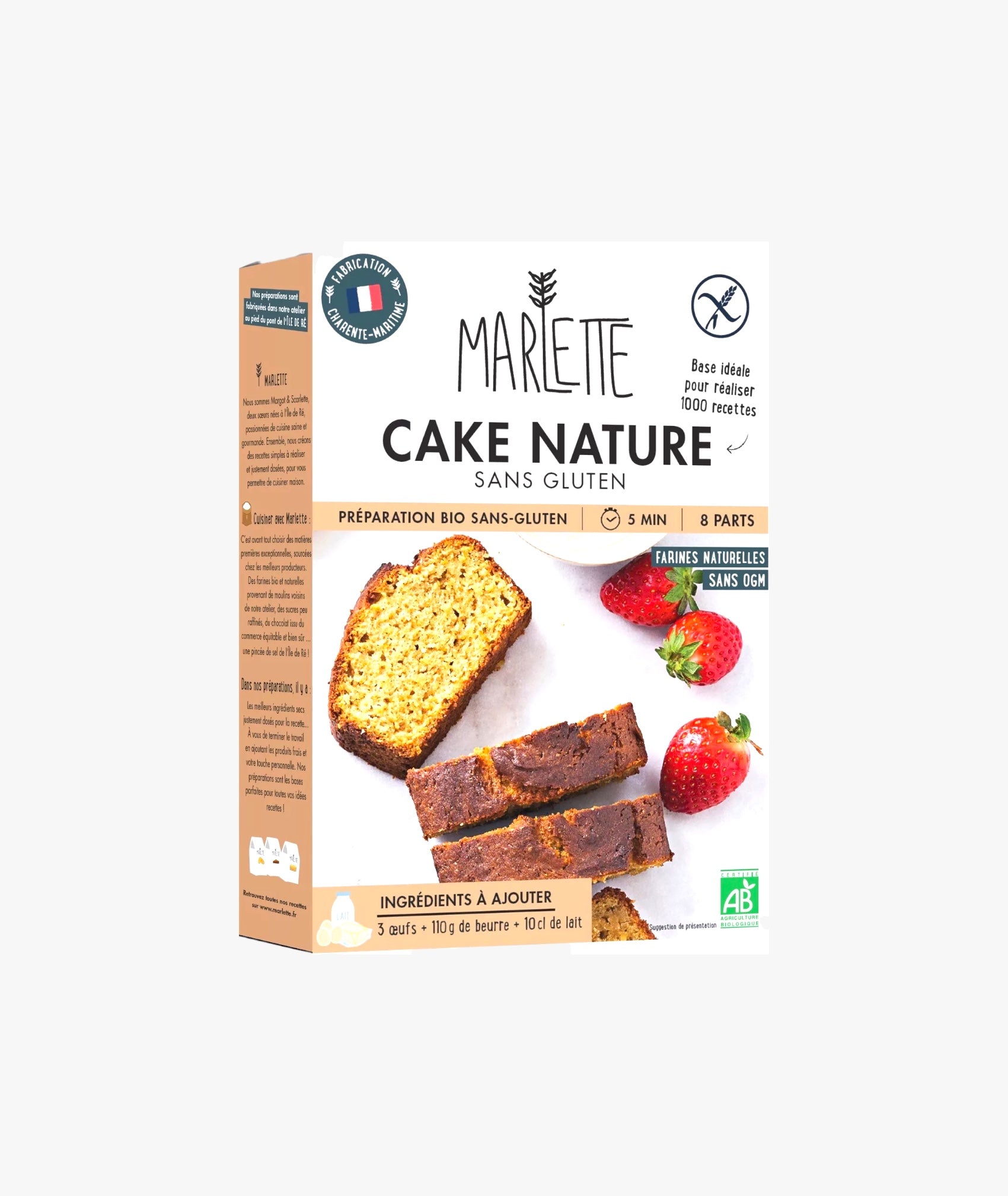 Préparation pour cake nature au Rapadura