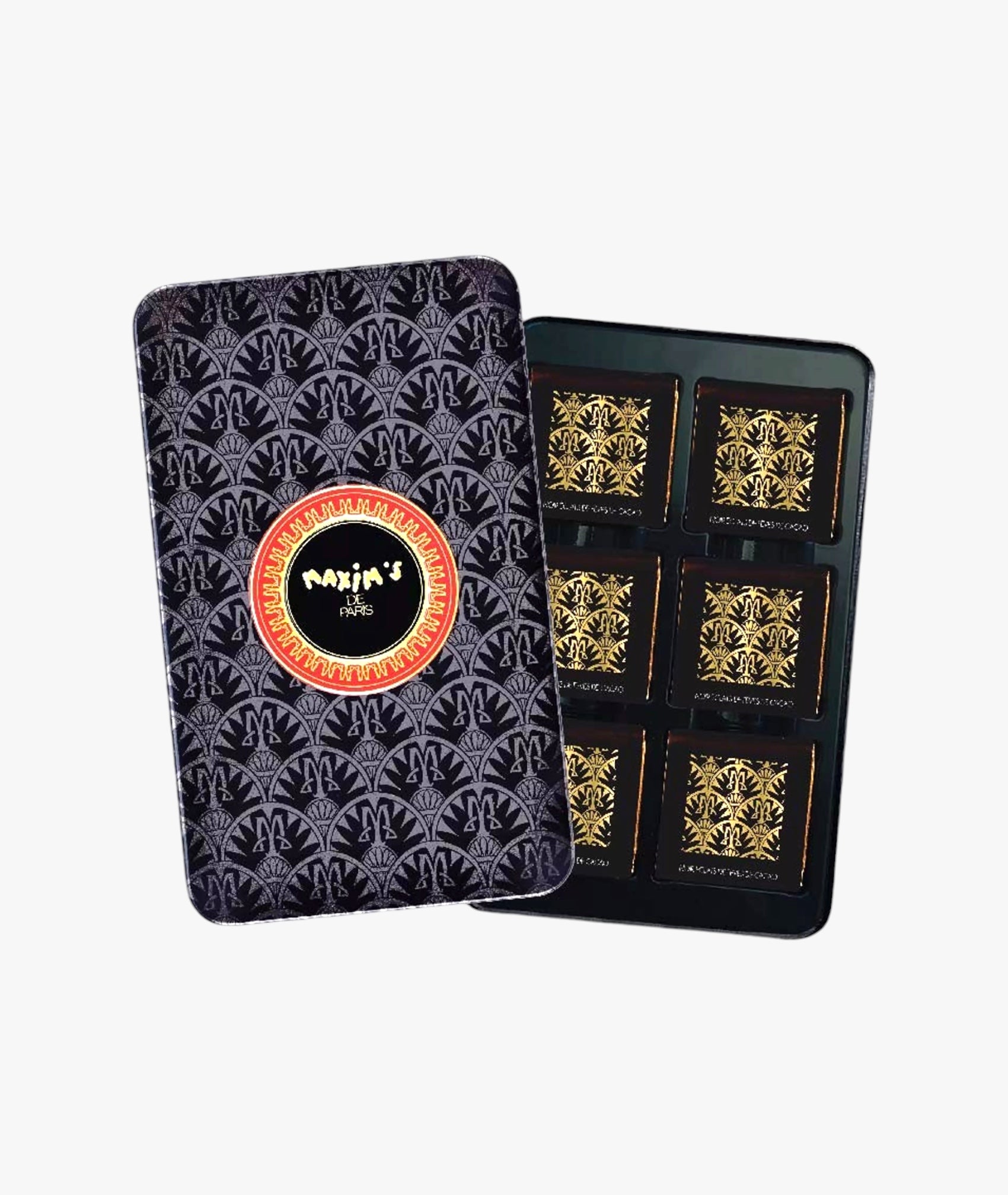 Plumier noir 12 carrés chocolat noir
