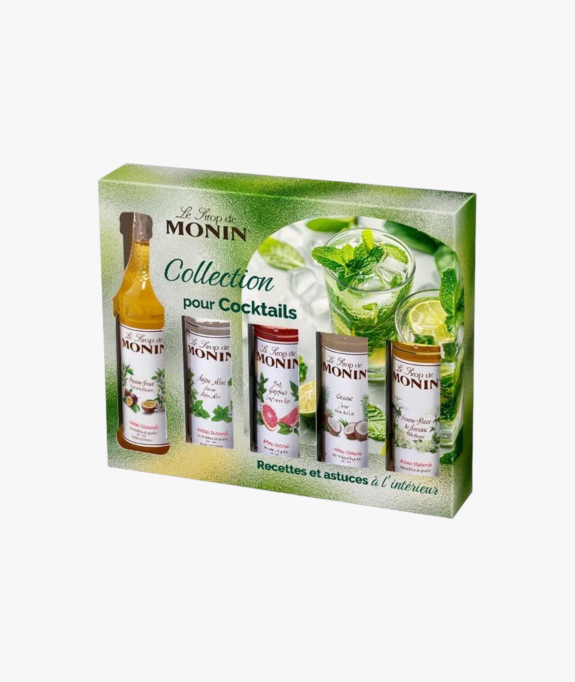 Set van 5 gearomatiseerde cocktailsiropen