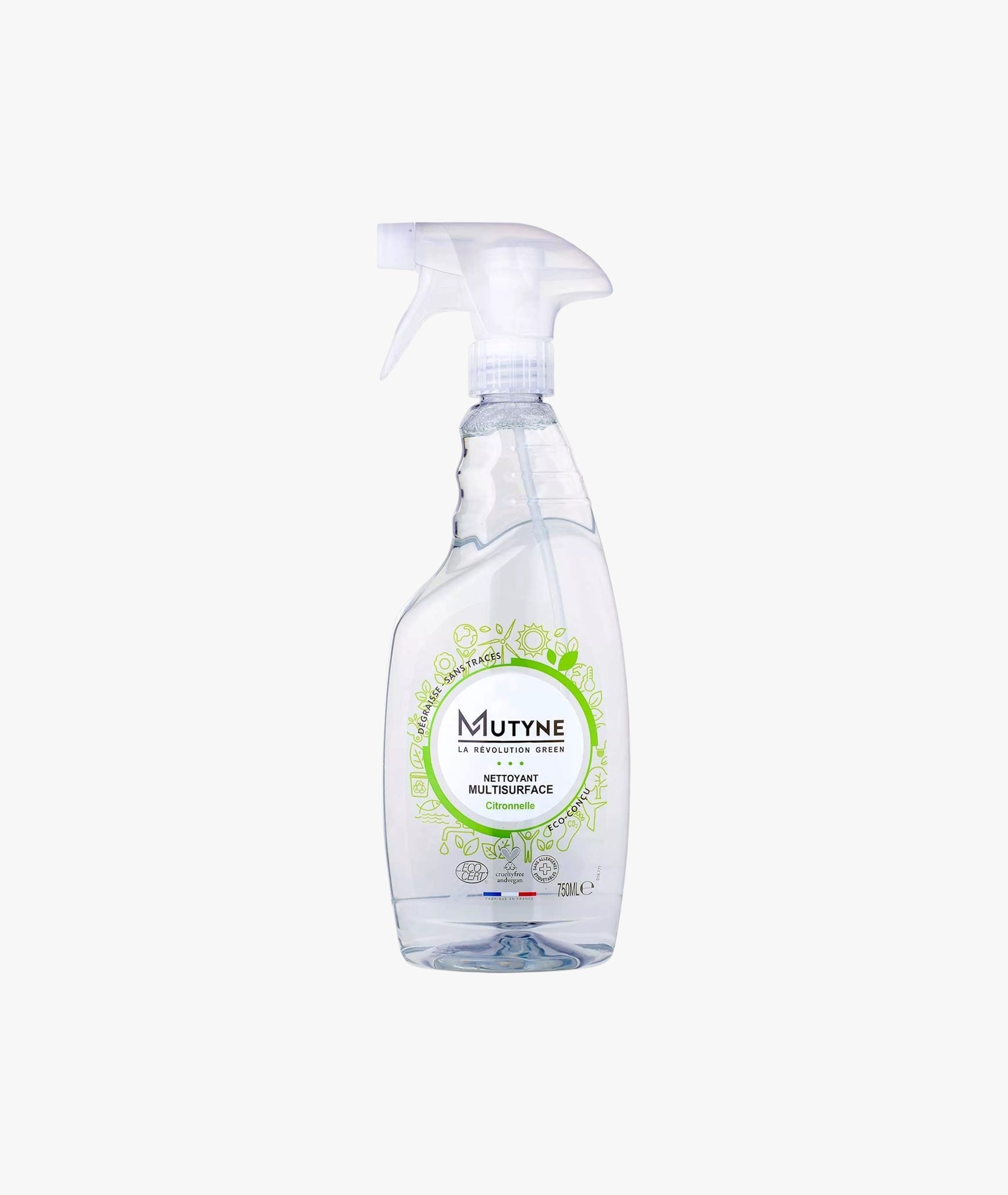 Spray nettoyant multisurfaces dégraissant citronnelle