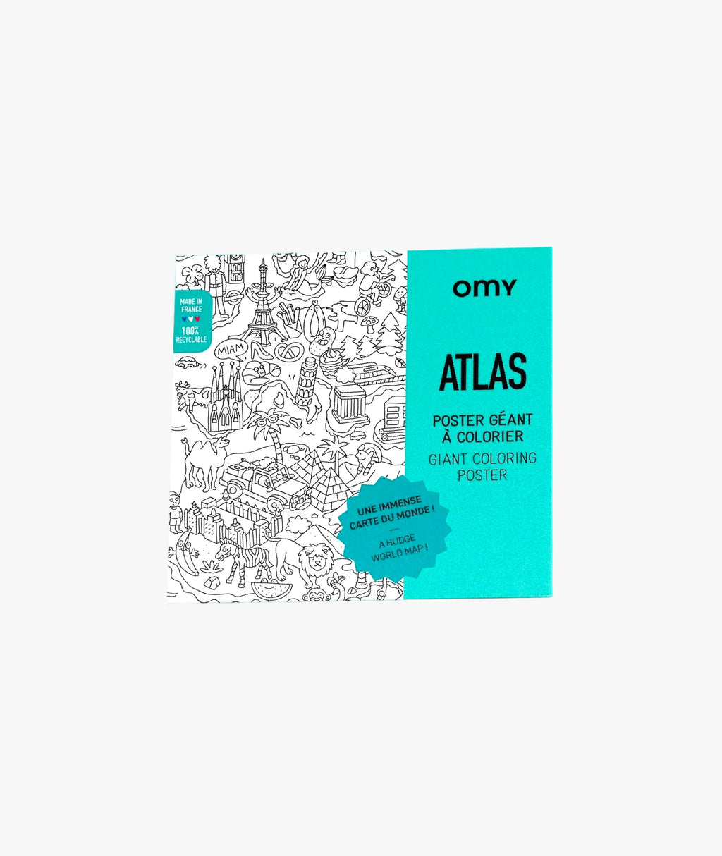 Poster géant à colorier - Atlas