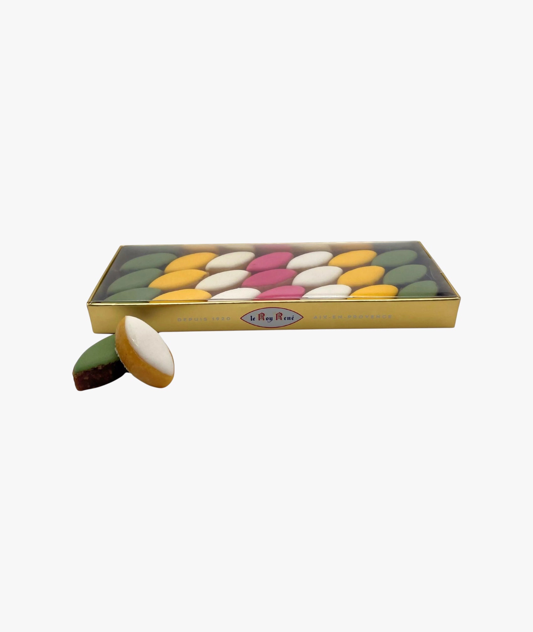 Mini case of 6 plain and raspberry calissons