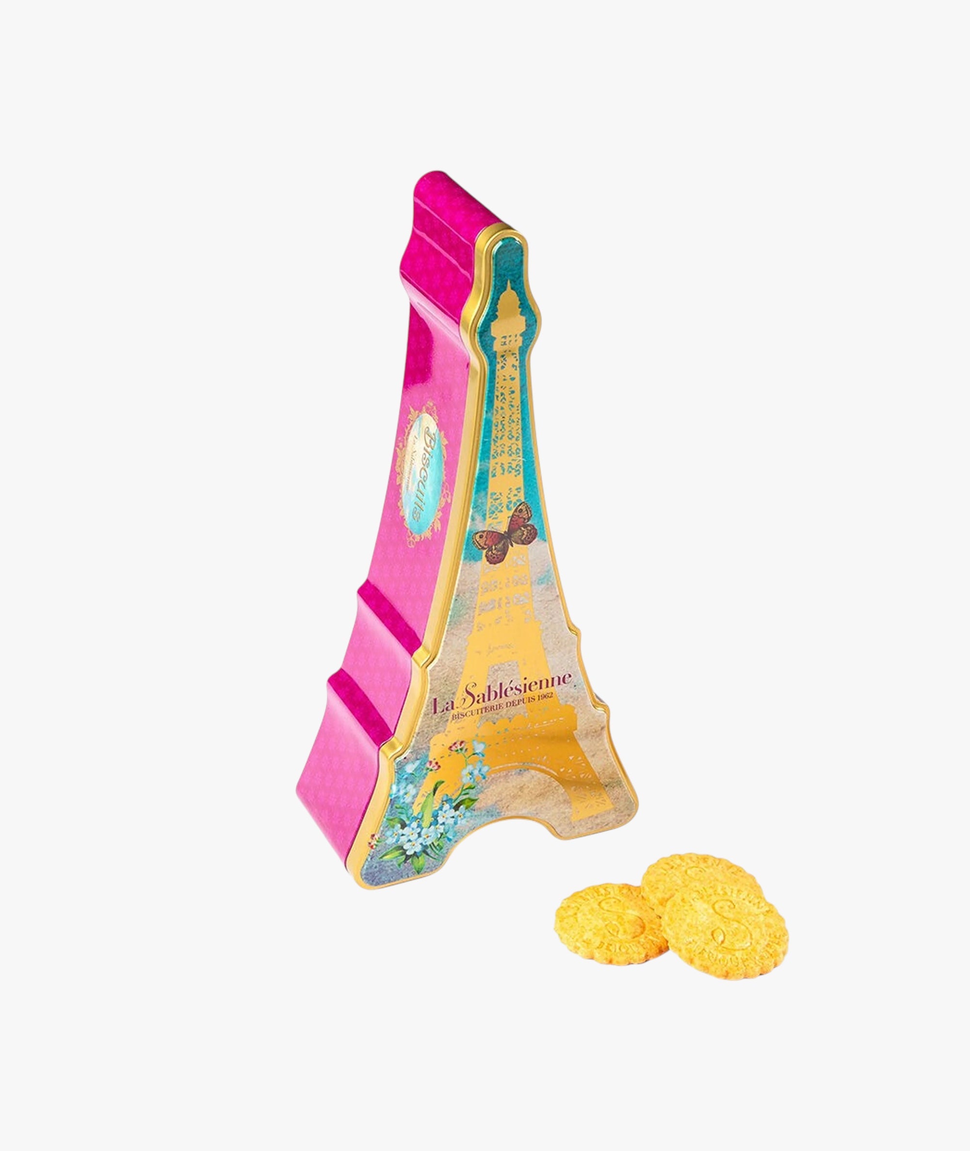 Plain shortbread biscuits made with pure fresh butter - Rêve de Paris metal box