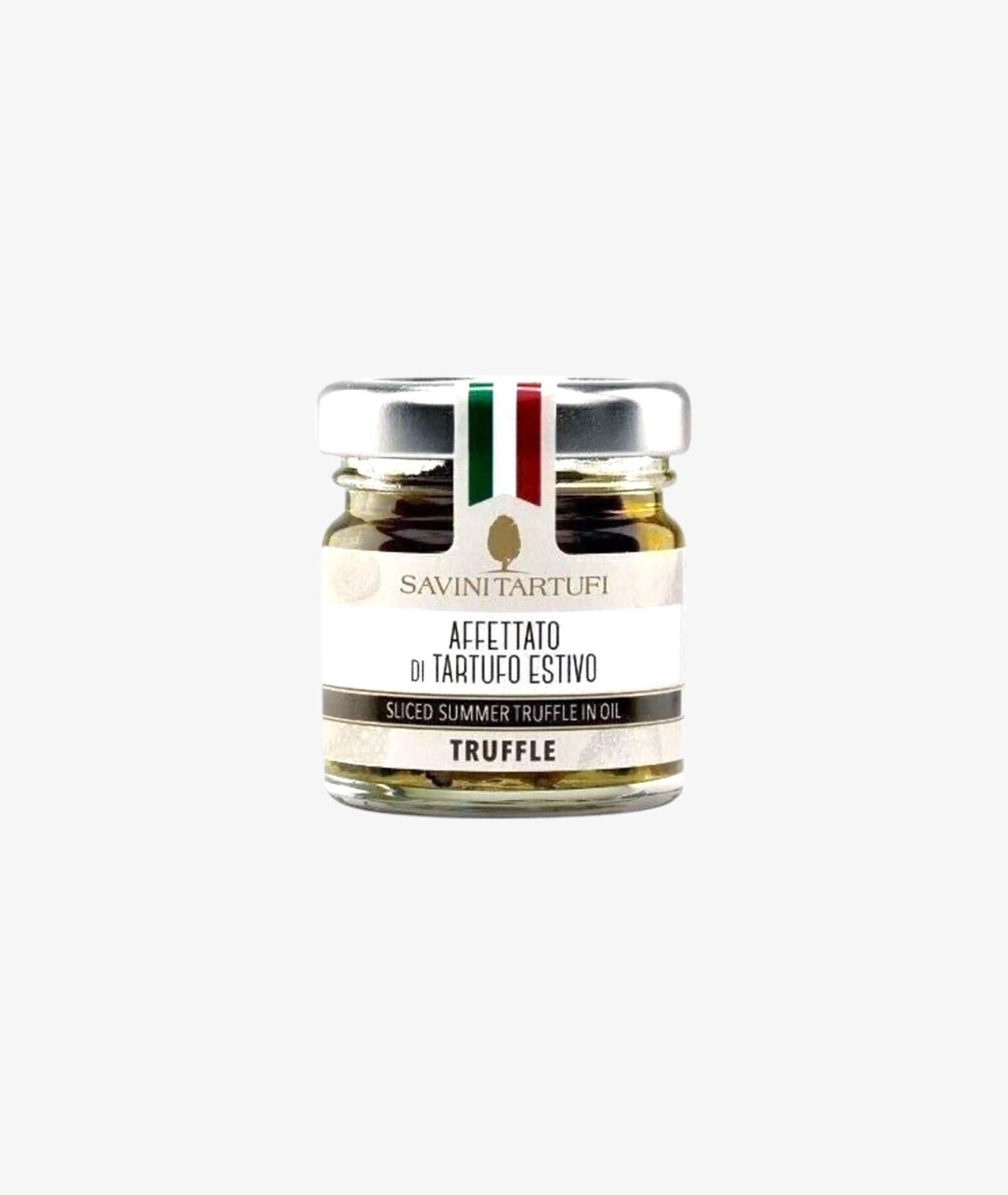Lamelle de truffe d'été dans l'huile d'olive