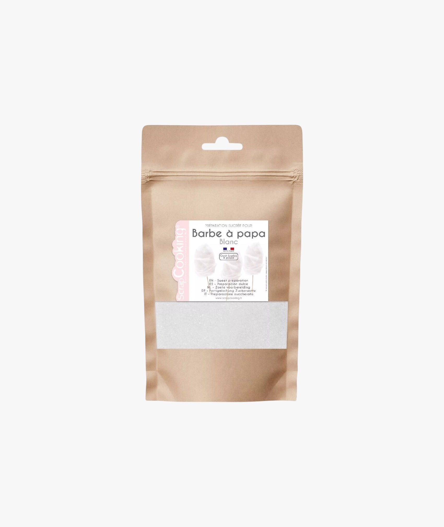 Préparation sucrée pour barbe à papa - blanc