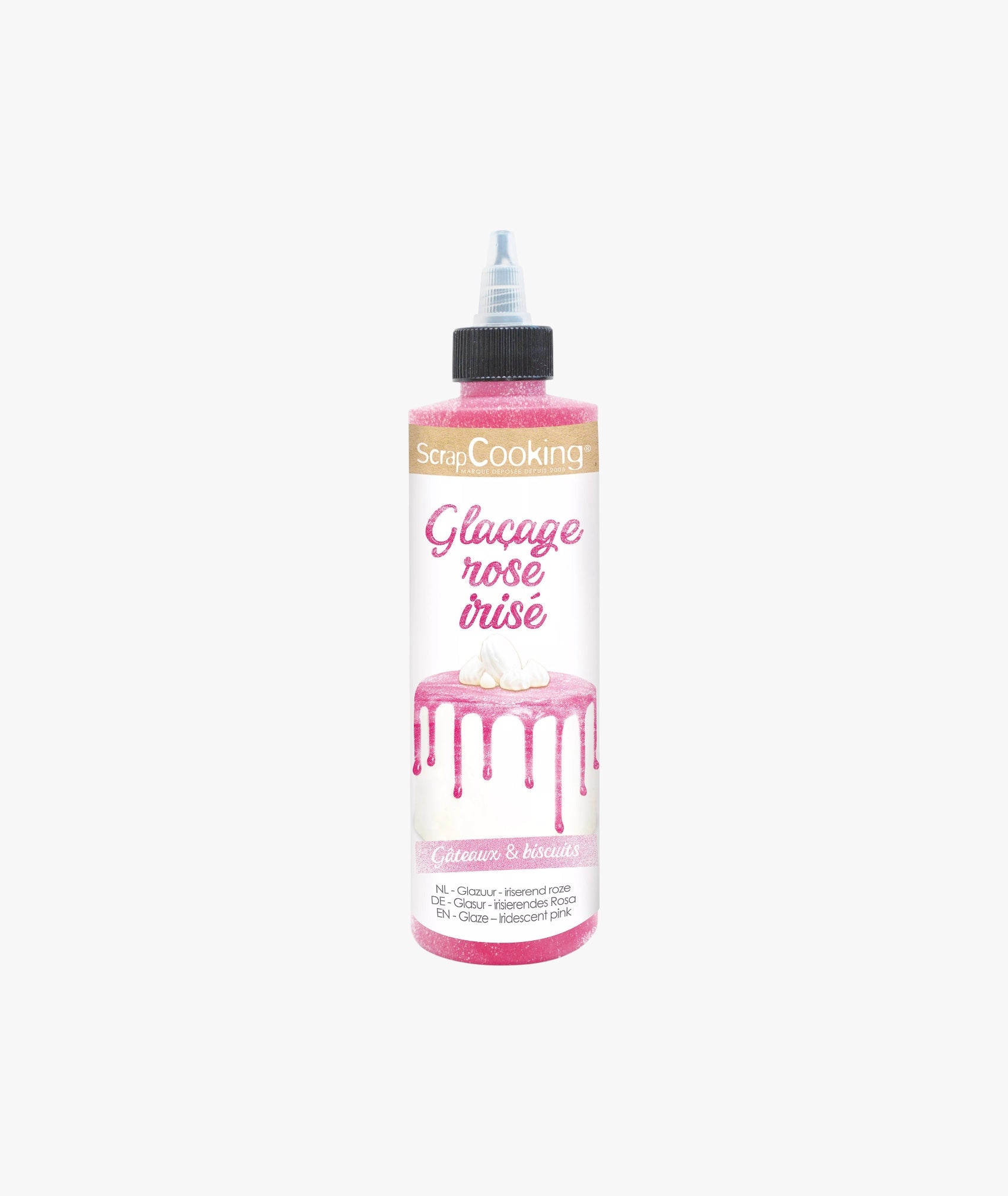 Glaçage rose irisé