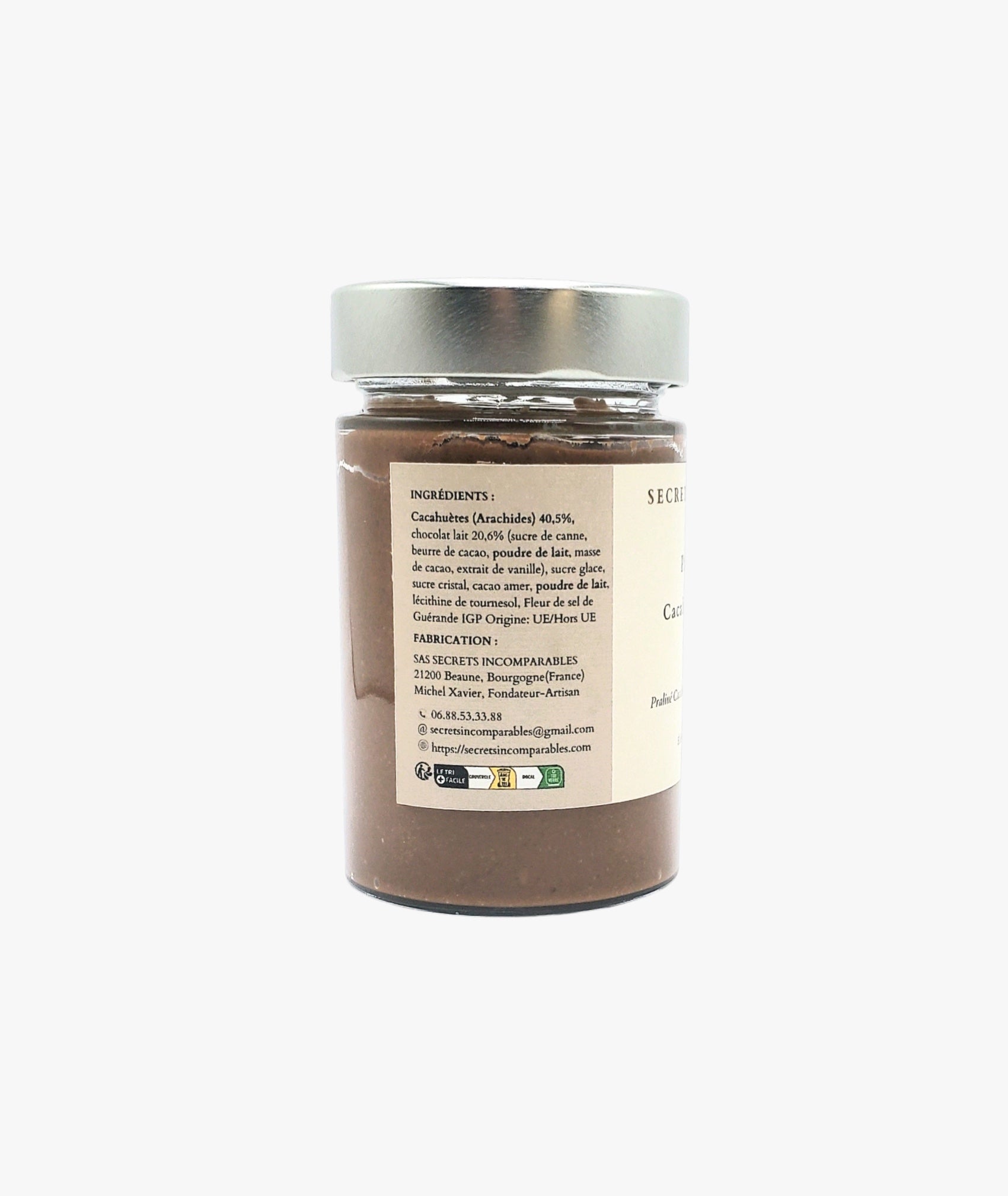 Pâte à tartiner cacahuètes chocolat lait