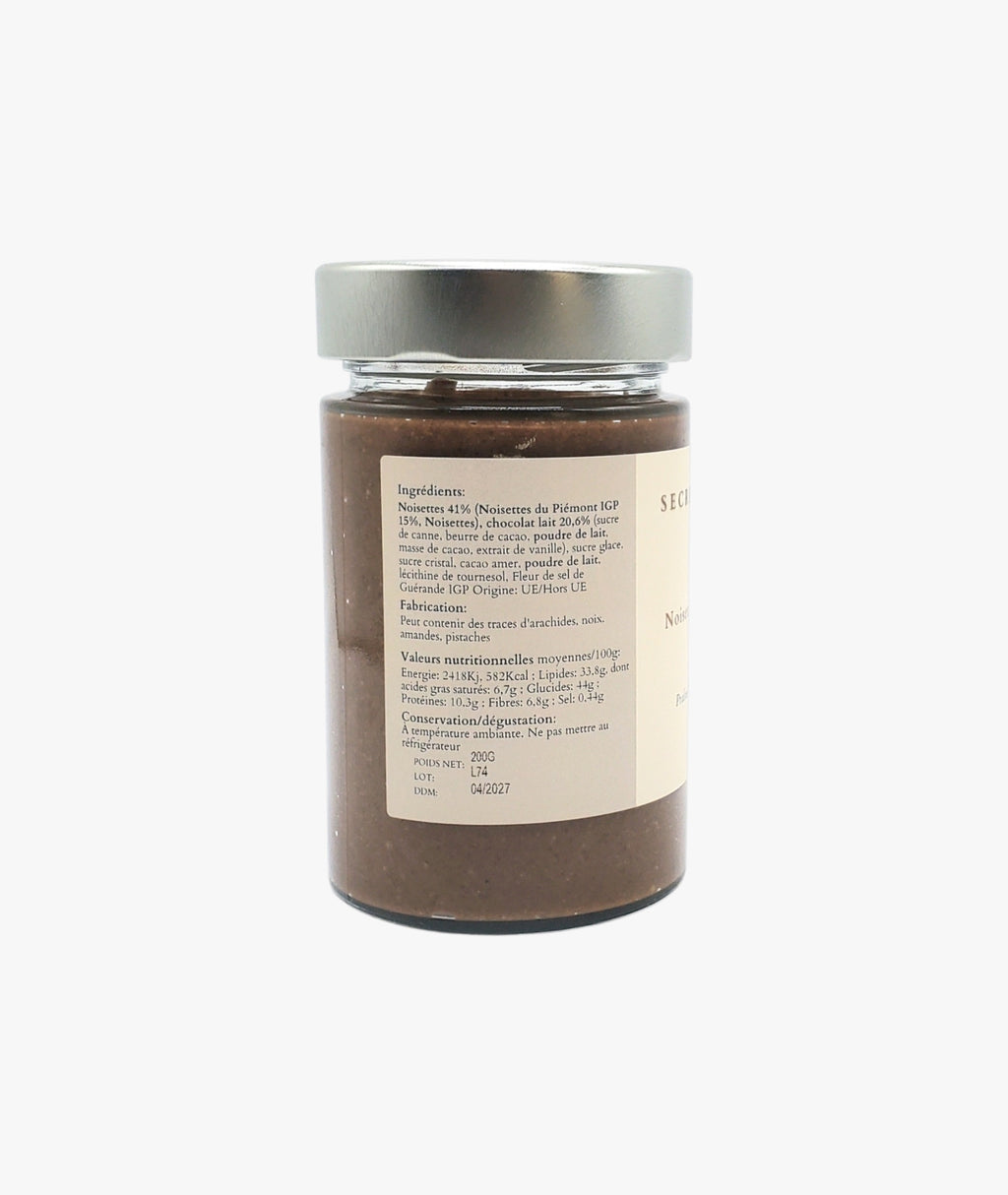 Pâte à tartiner noisettes du Piémont chocolat lait