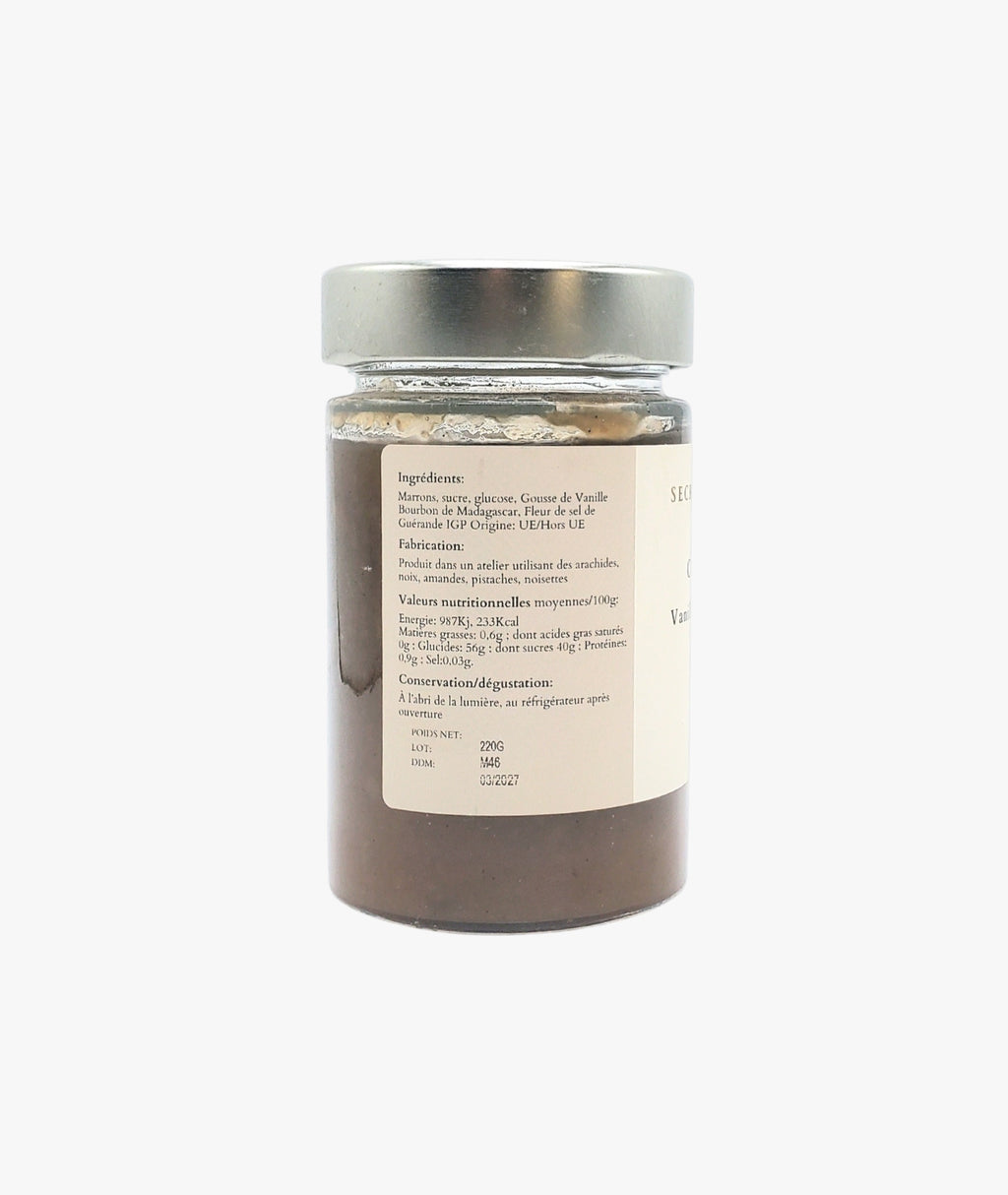 Crème de marrons vanille bourbon de Madagascar
