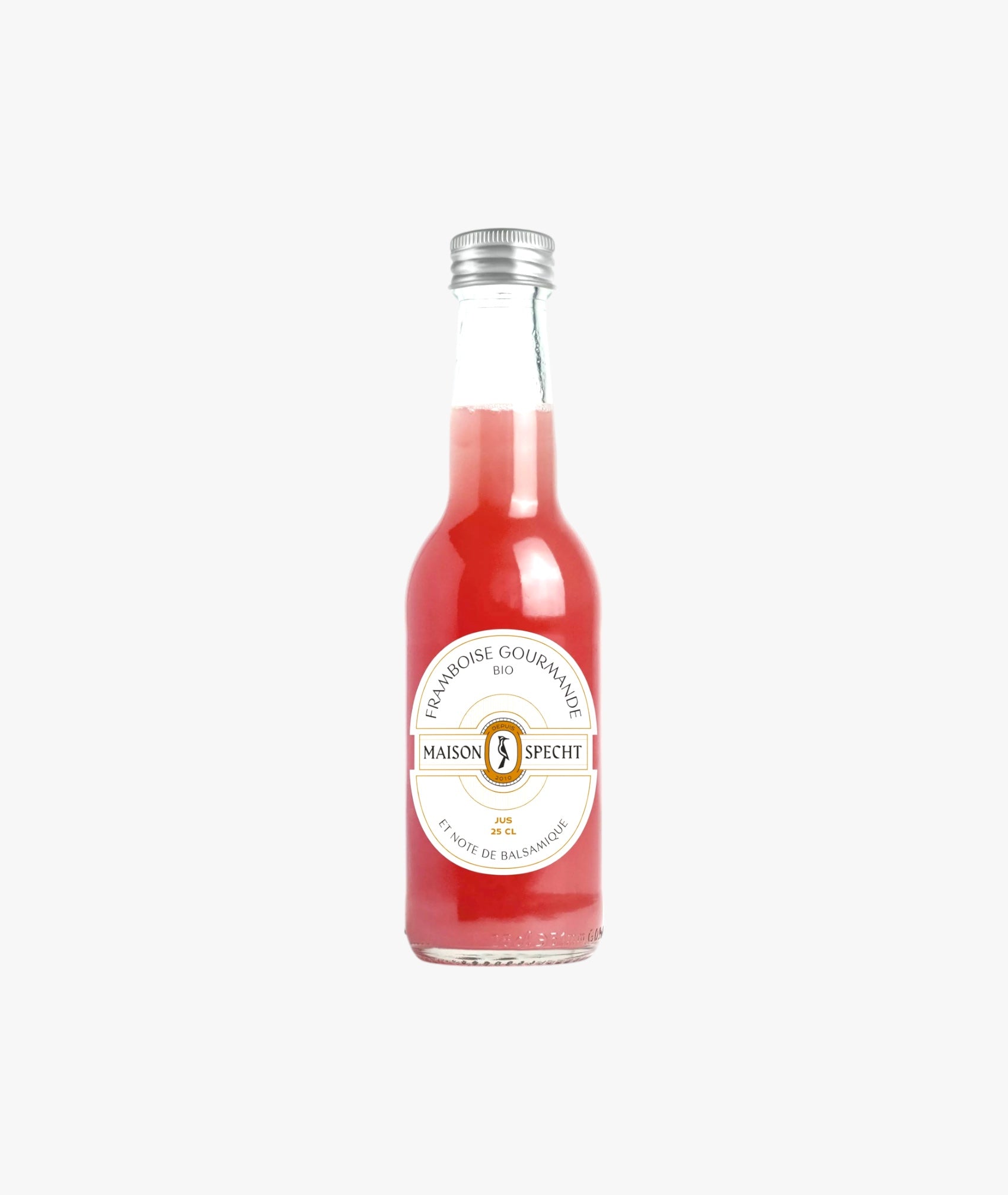 Jus de framboise gourmande et note de balsamique bio