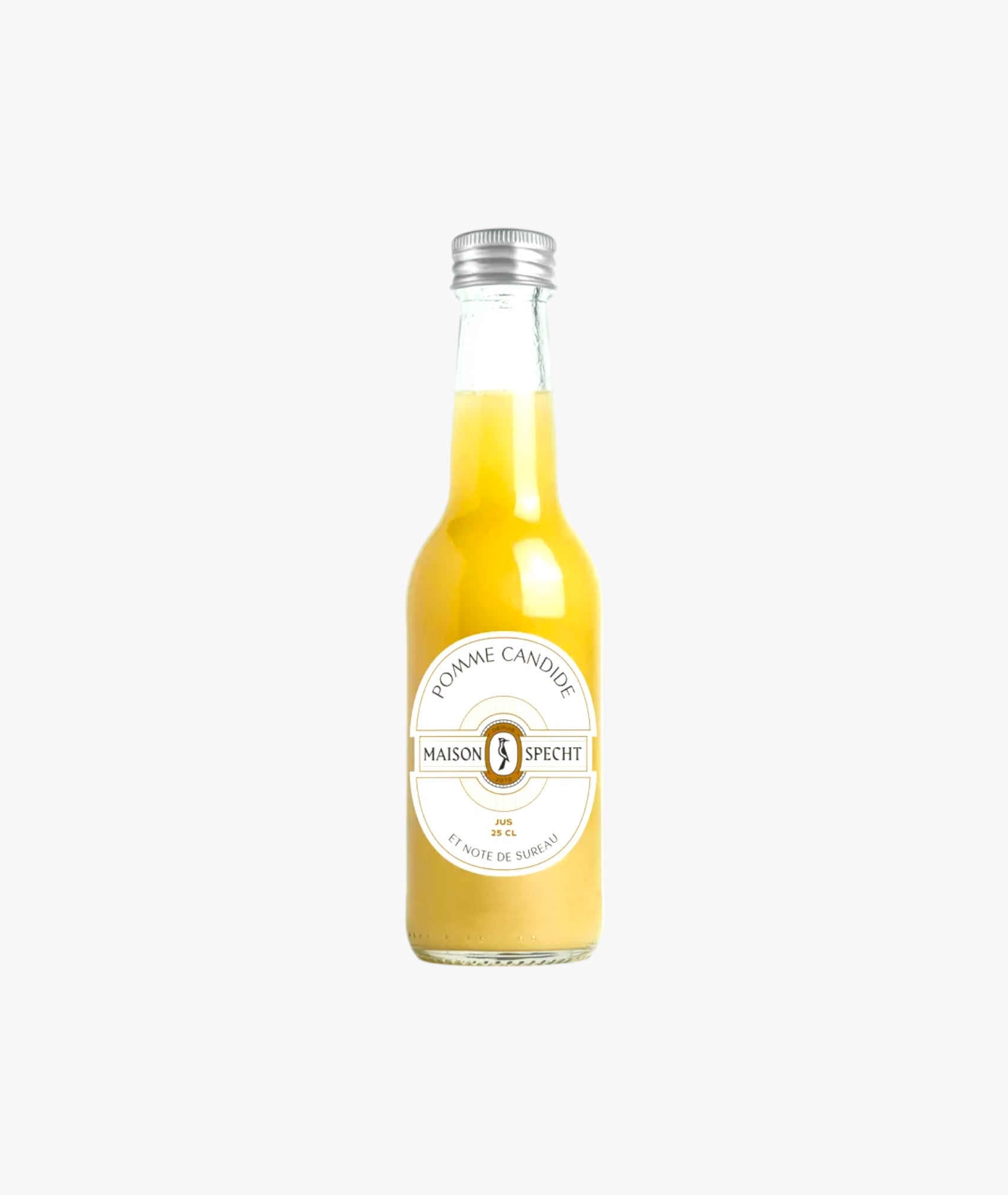 Jus de pomme candide et note de sureau