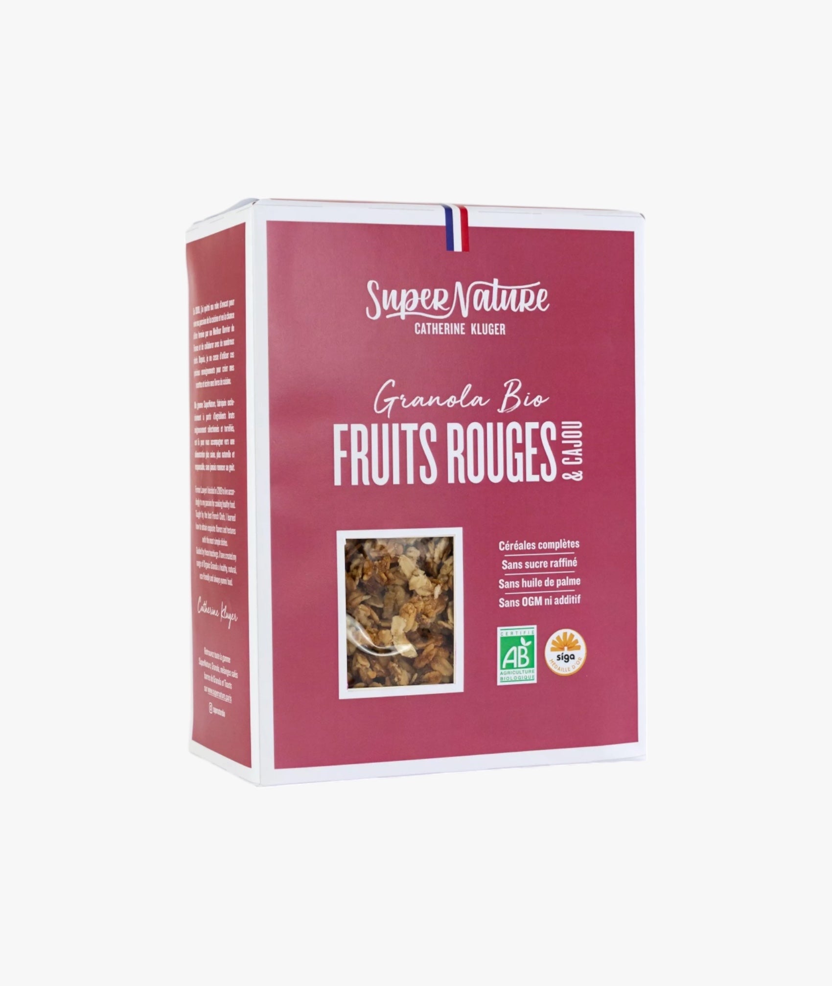 Granola fruits rouges et cajou
