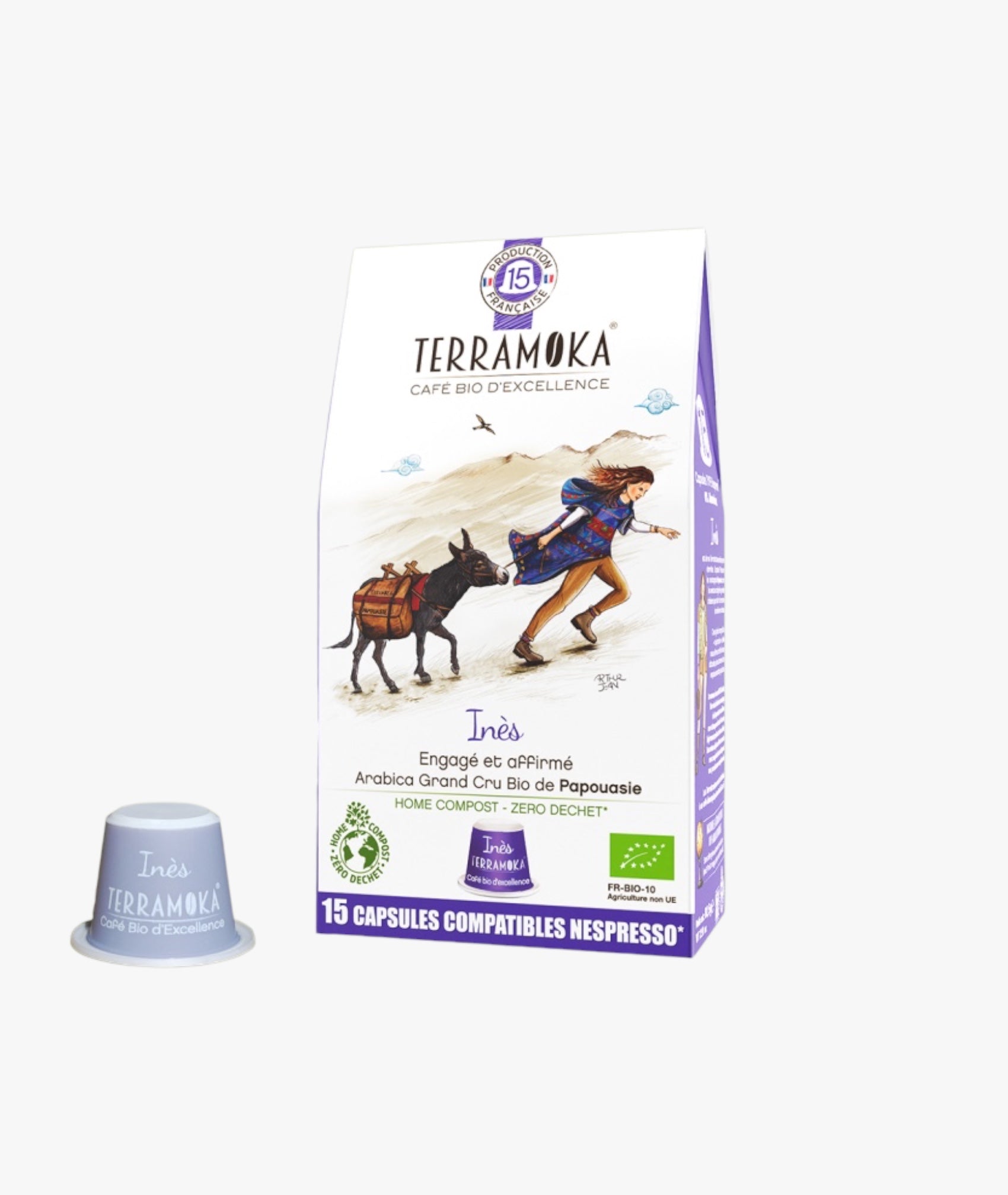 15 capsules compostables compatibles Nespresso® de café bio de Papouasie - persistant et engagé