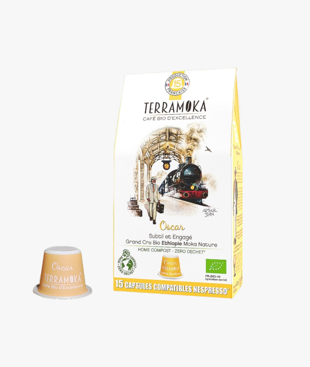 15 capsules compostables compatibles Nespresso® de café bio d'Ethiopie - équilibré