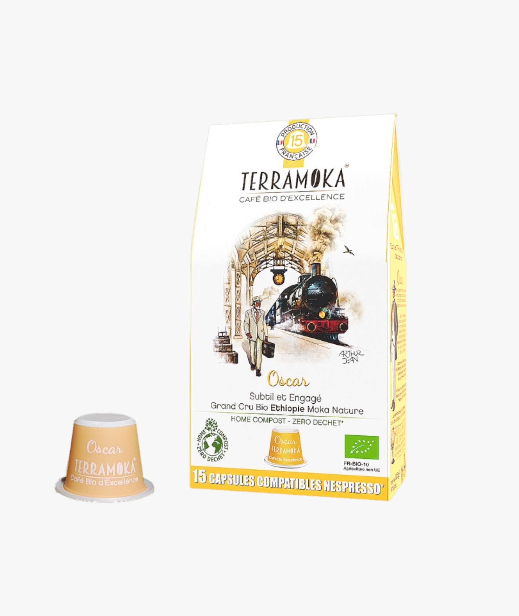 15 capsules compostables compatibles Nespresso® de café bio d'Ethiopie - équilibré