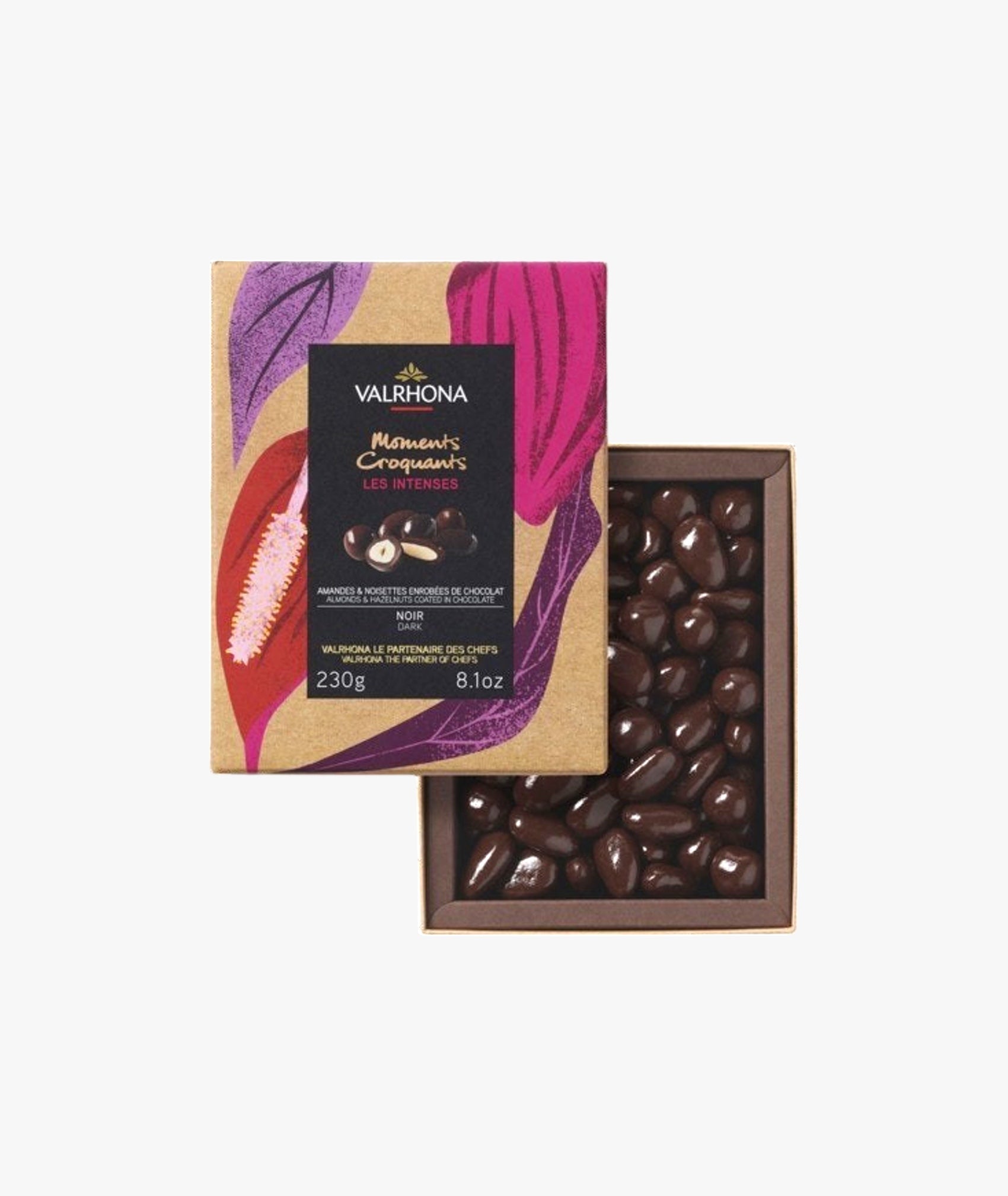 Coffret assortiment les intenses amandes et noisettes chocolat noir