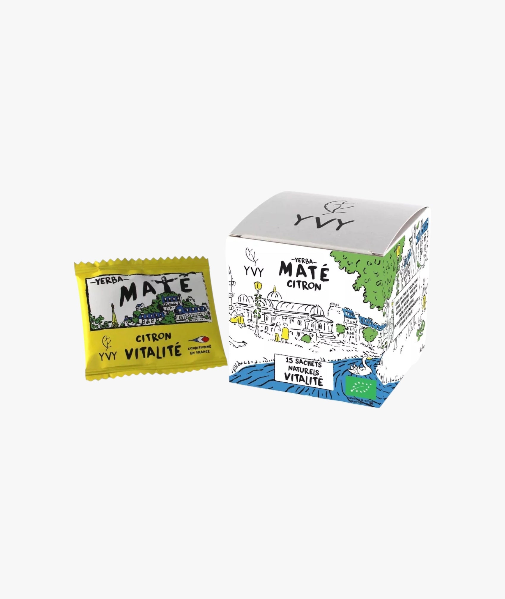 Thé maté citron bio - 15 sachets naturels
