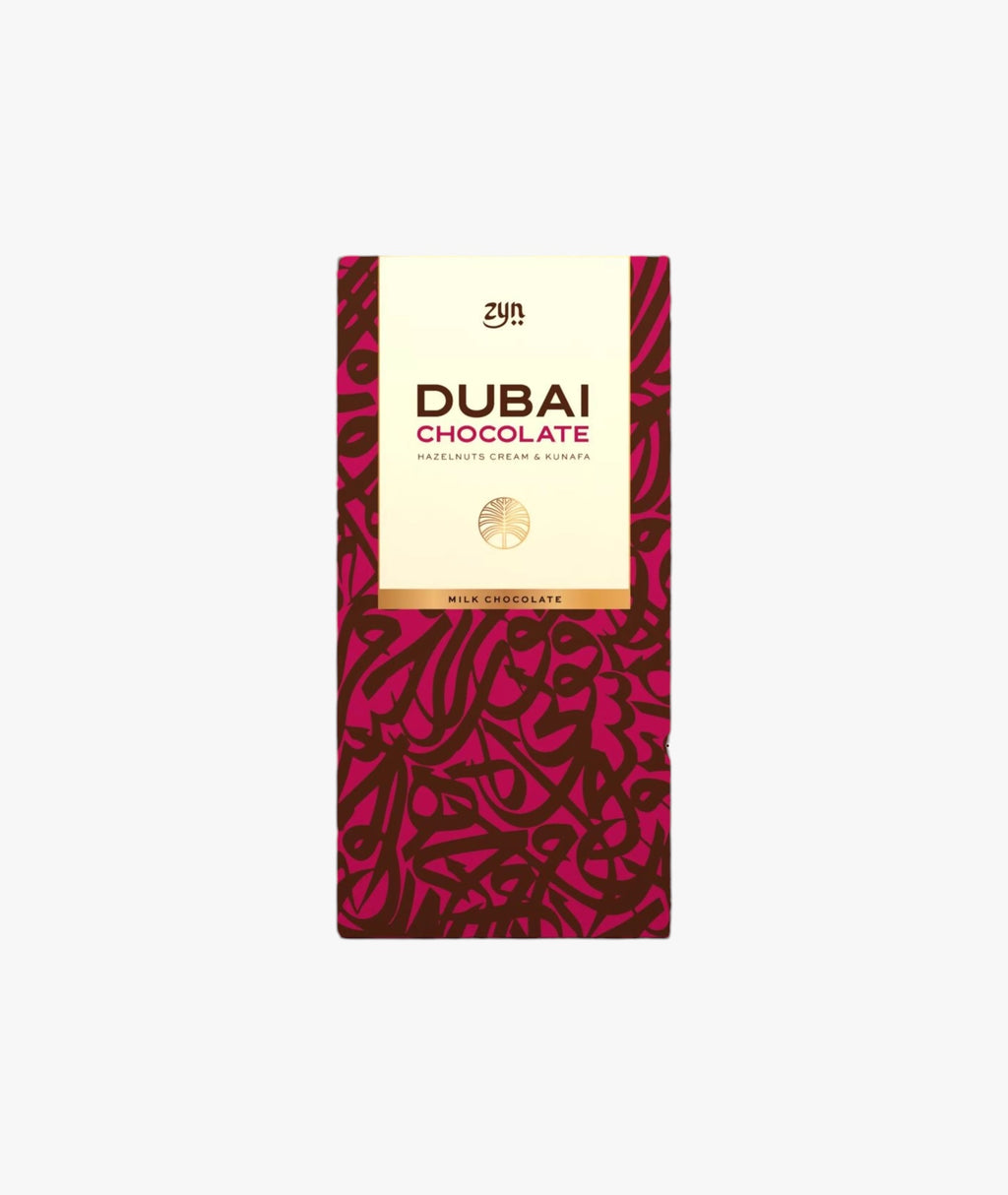 Tablette Dubaï chocolat au lait fourrée à la noisette