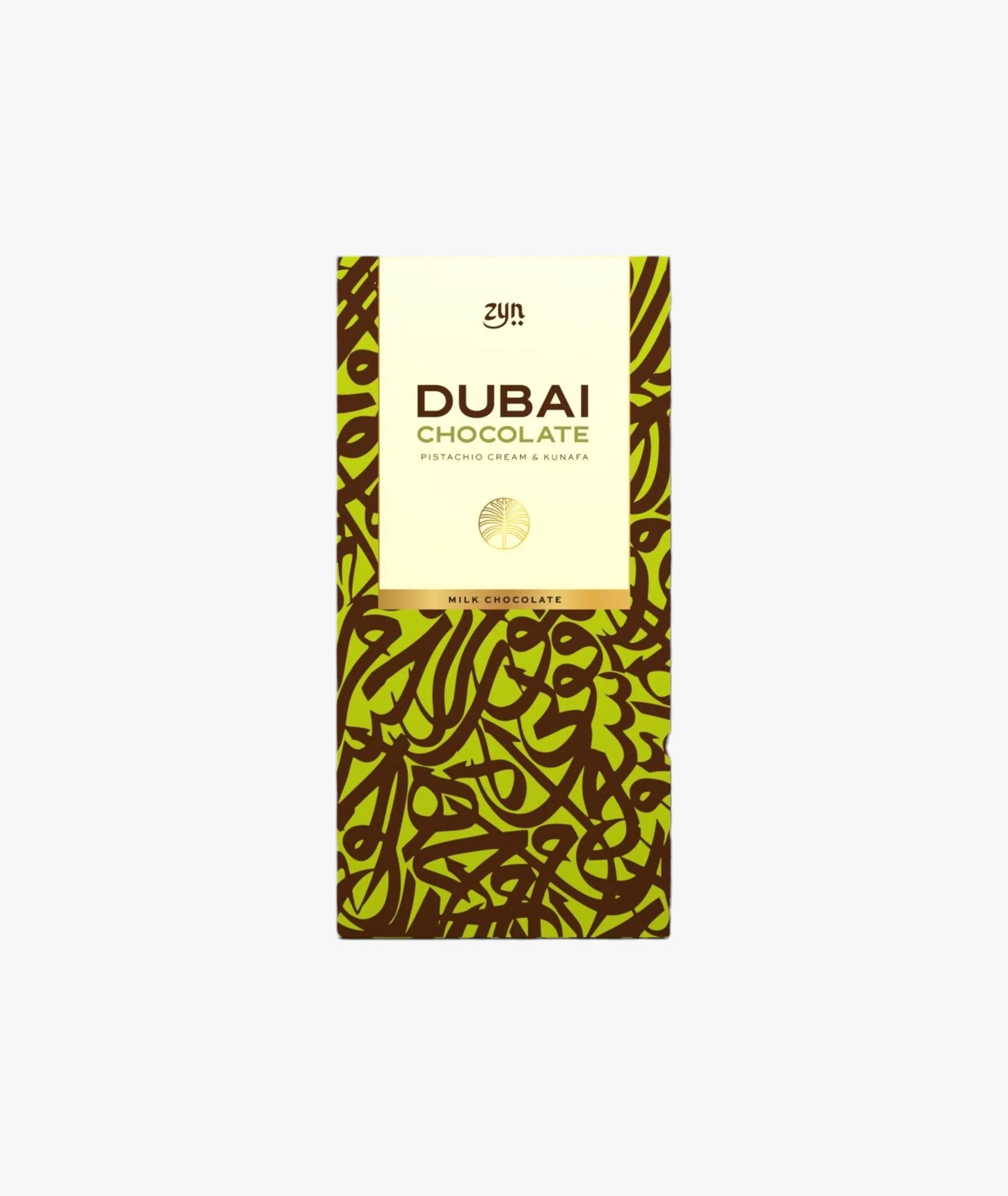 Tablette Dubaï chocolat au lait fourrée à la pistache
