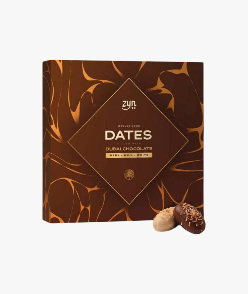 Deglet Noor Dates Stuffed with Dubai Chocolate - 16 pieces